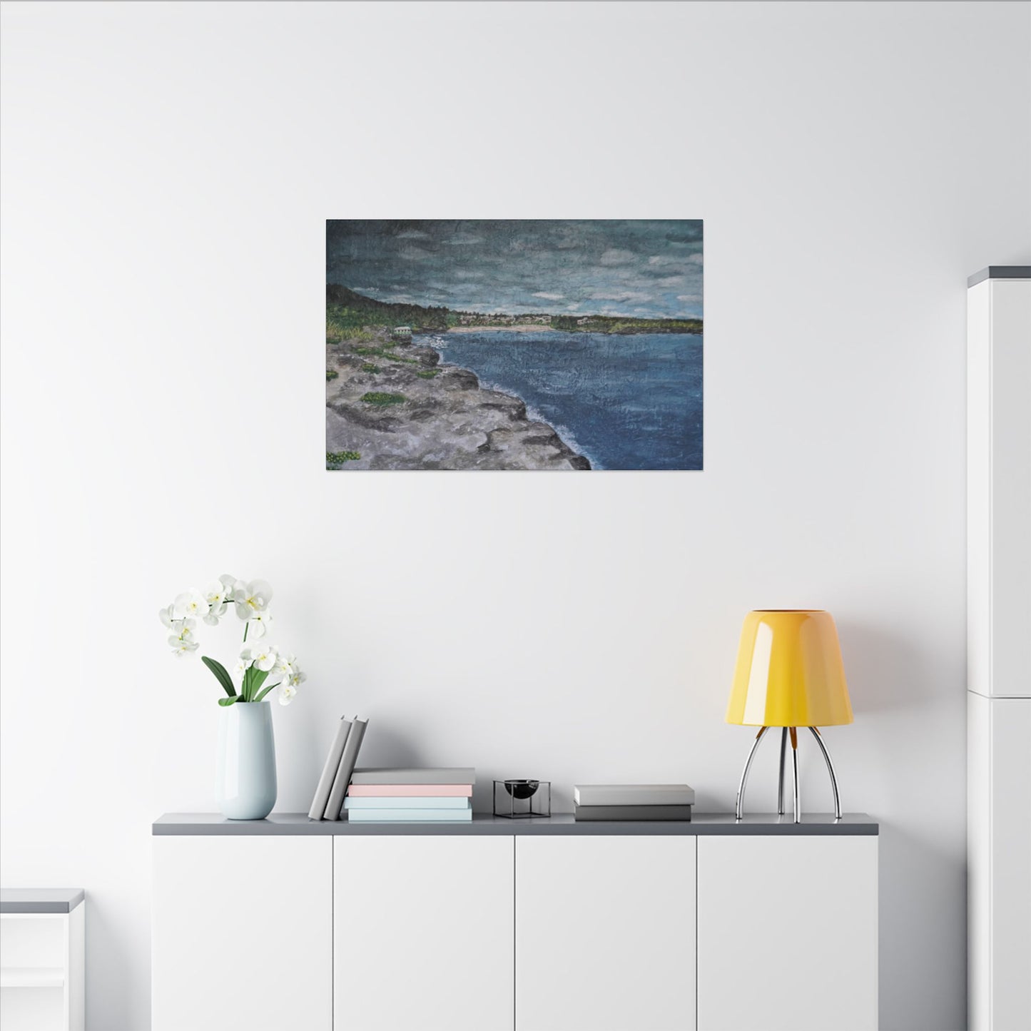 Coogee Beach - Coastal Art Canvas Print, Wall Decor for Beach Lovers, Landscape Artwork for Home, Gift for Ocean Enthusiasts, Seaside Aesthetic