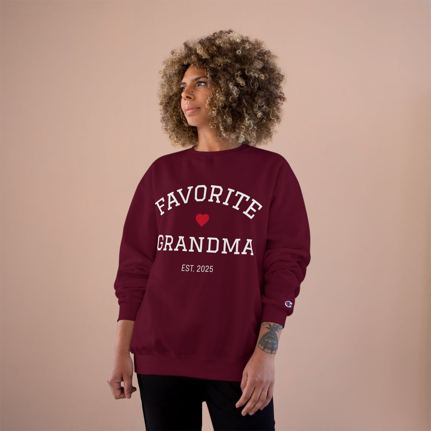 Favorite Grandma 2025 Champion Sweatshirt