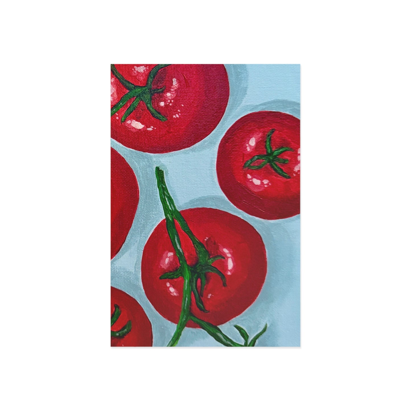 Taste of Summer: Vibrant Tomato Art Postcards, Artwork for Kitchen Decor, Unique Gifts for Art Lovers, Stationery for Foodies, Perfect for Collecting