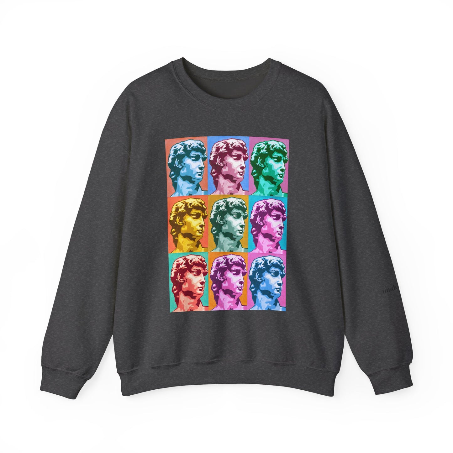 Roman David | Pop Art Graphic Sweatshirt, Vibrant Crewneck Sweatshirt for Art Lovers, Cozy Unisex Sweater, Gift for Artists, Casual Wear