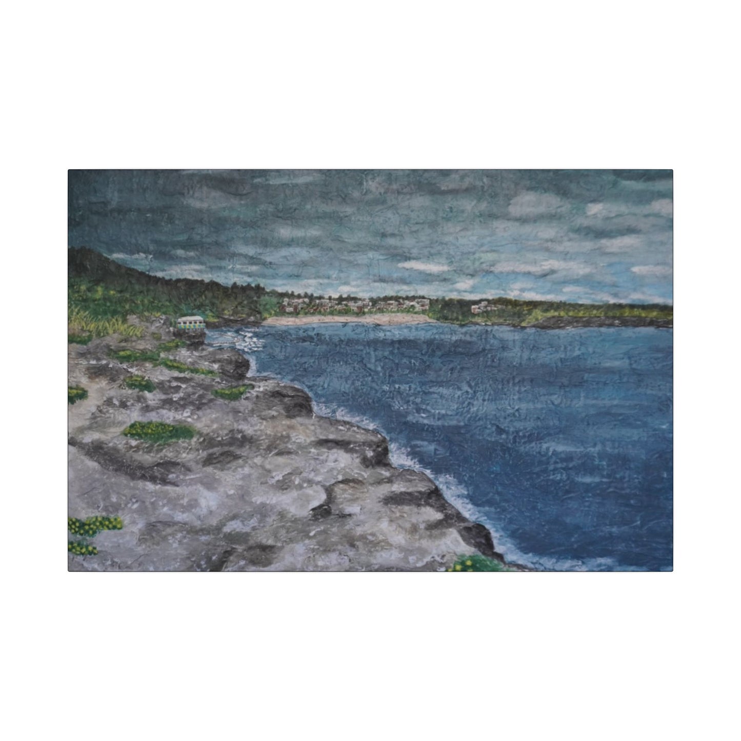 Coogee Beach - Coastal Art Canvas Print, Wall Decor for Beach Lovers, Landscape Artwork for Home, Gift for Ocean Enthusiasts, Seaside Aesthetic