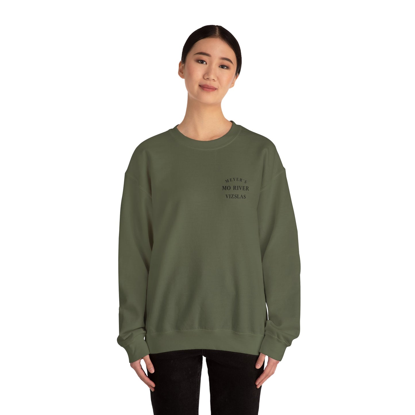 Meyers Mo River Vizslas Sweatshirt Vizsla silhouette heartbeat