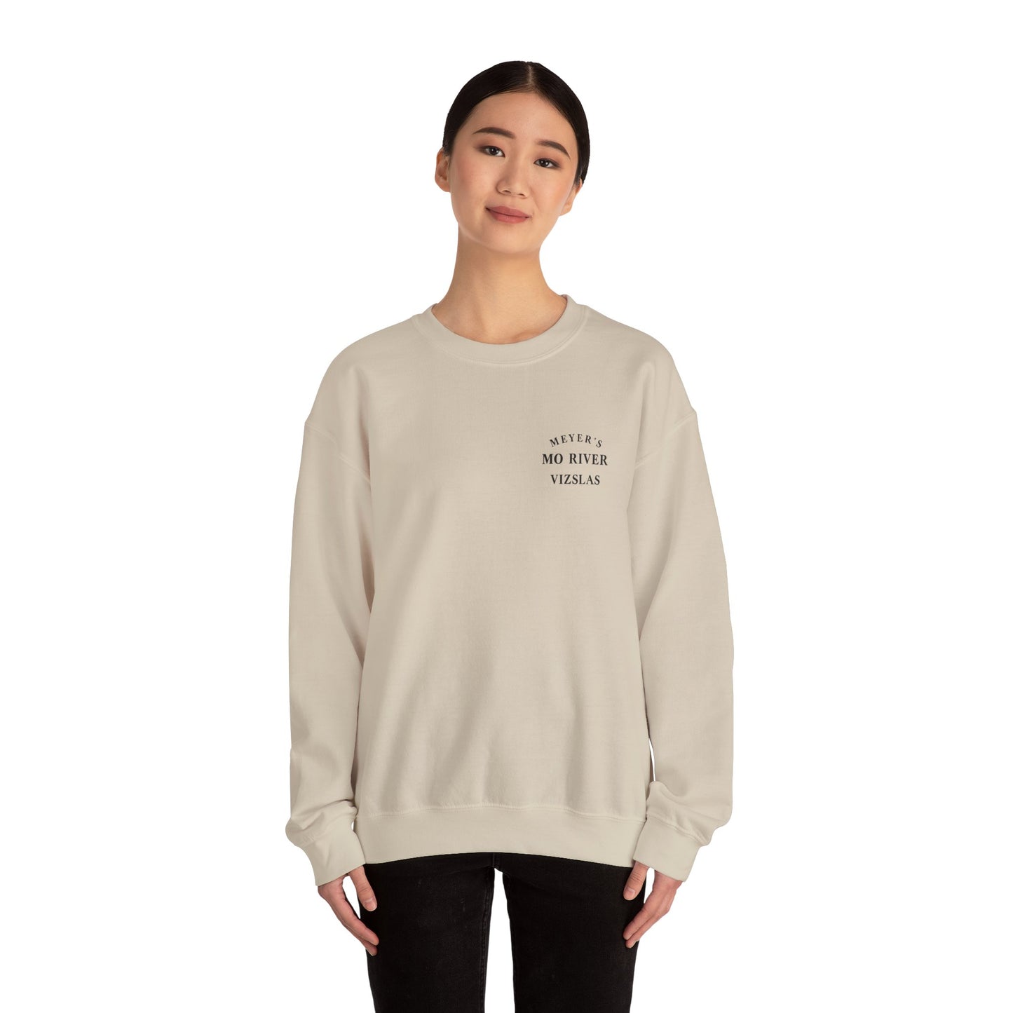 Meyers Mo River Vizslas Sweatshirt Vizsla silhouette heartbeat