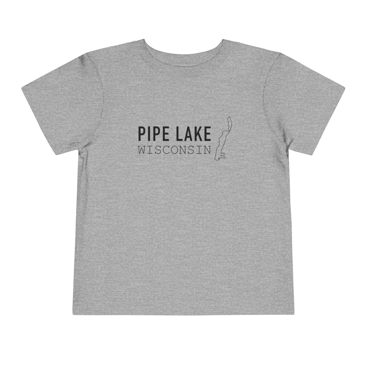 Pipe Lake Wisconsin Kids Tee | Fishing Silhouette Toddler Shirt