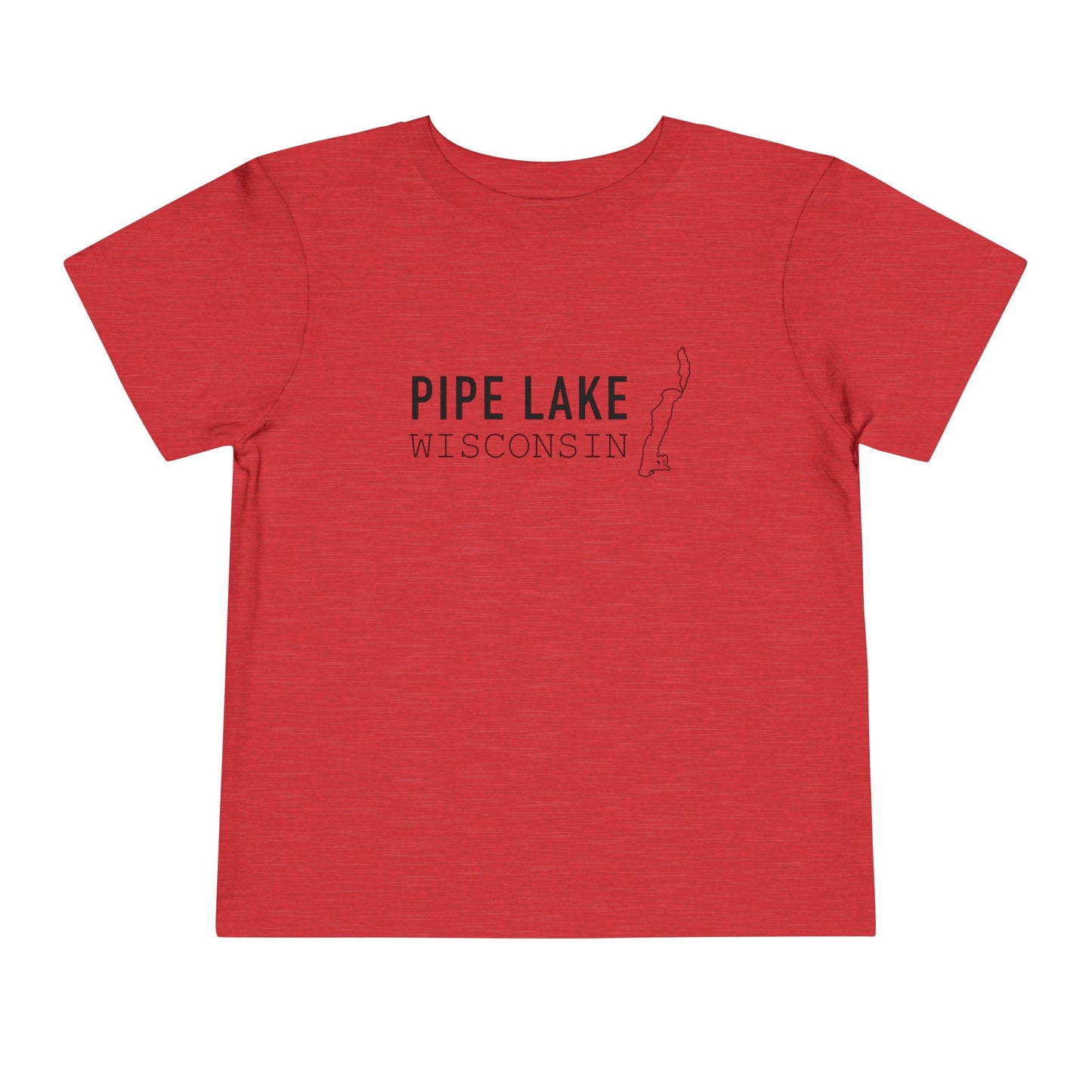 Pipe Lake Wisconsin Kids Tee | Fishing Silhouette Toddler Shirt