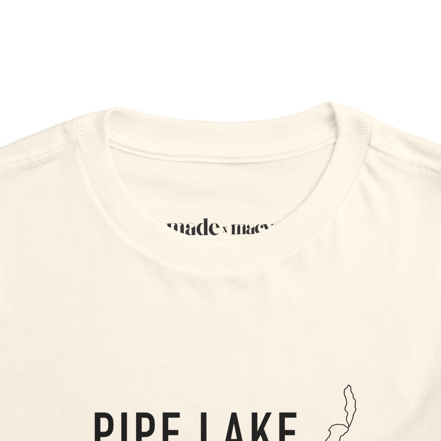 Pipe Lake Wisconsin Kids Tee | Fishing Silhouette Toddler Shirt