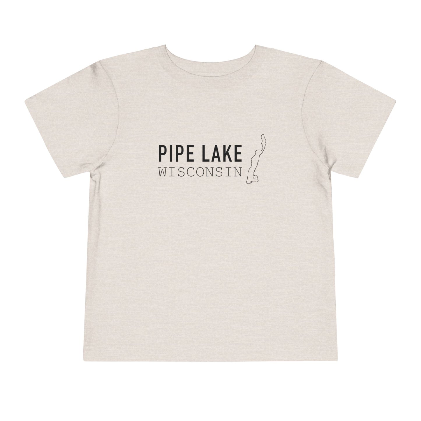Pipe Lake Wisconsin Kids Tee | Fishing Silhouette Toddler Shirt