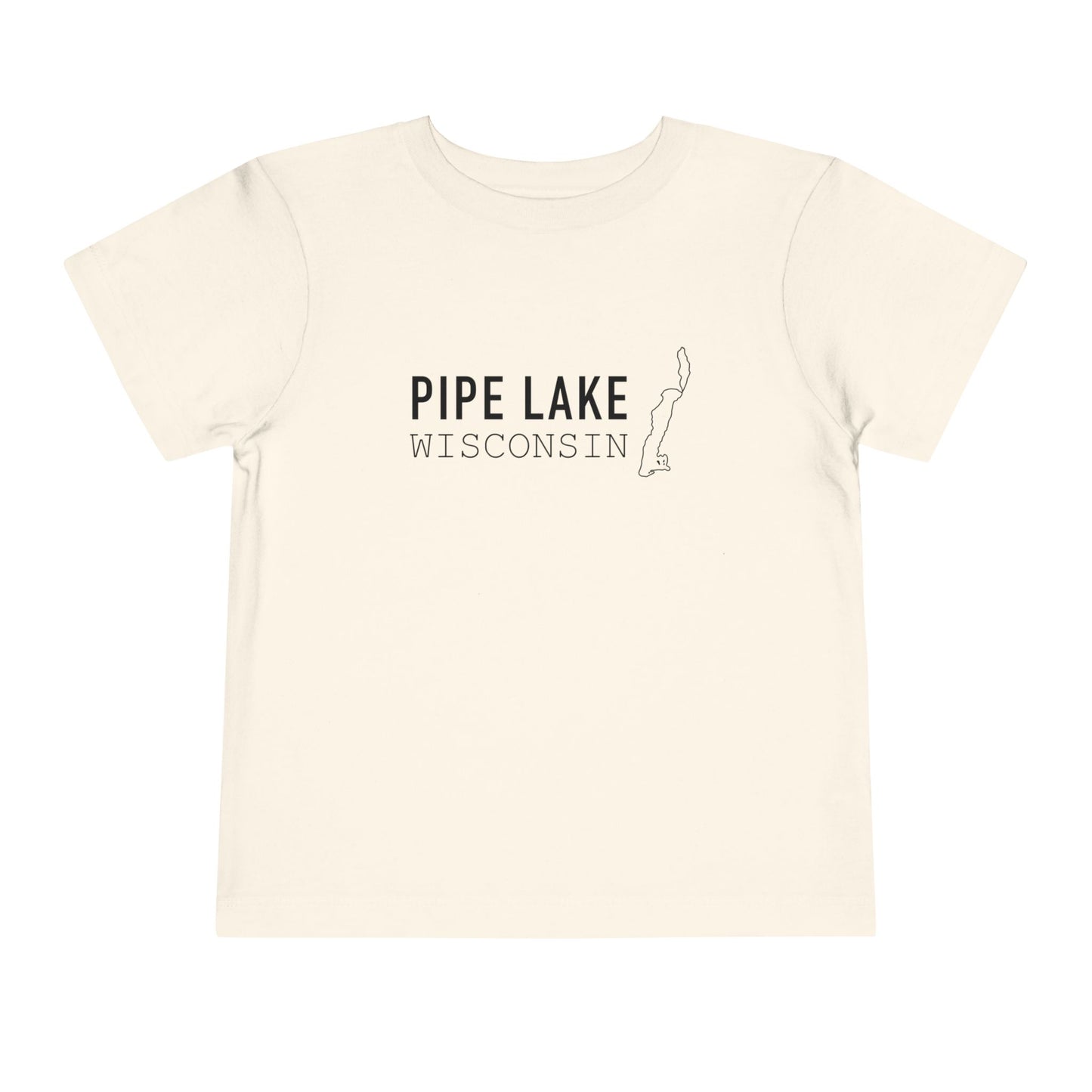 Pipe Lake Wisconsin Kids Tee | Fishing Silhouette Toddler Shirt