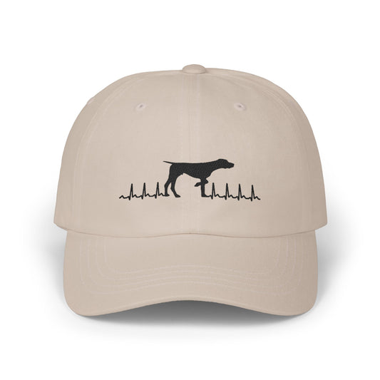 Meyers Mo River Vizslas | Heartbeat Line Dad Cap | Dog Lover Hat