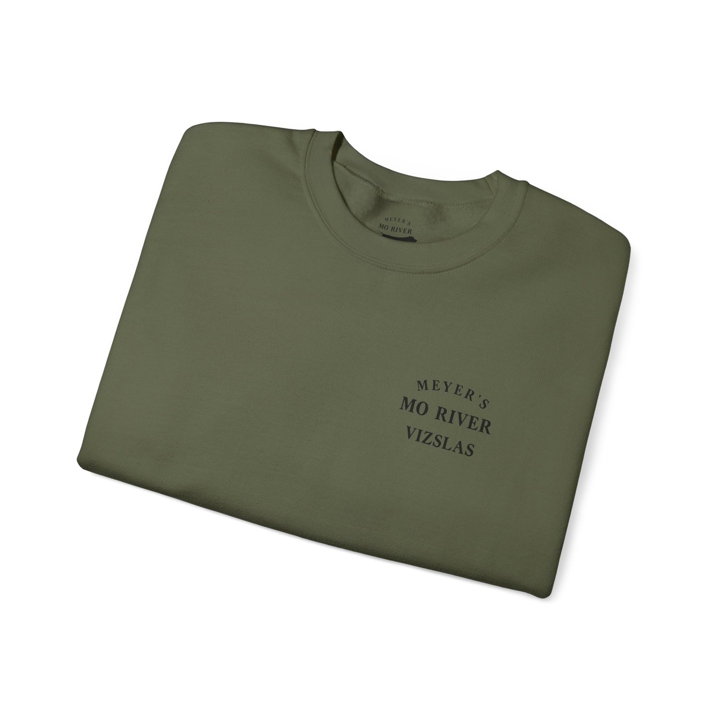 Meyers Mo River Vizslas Sweatshirt Vizsla silhouette heartbeat