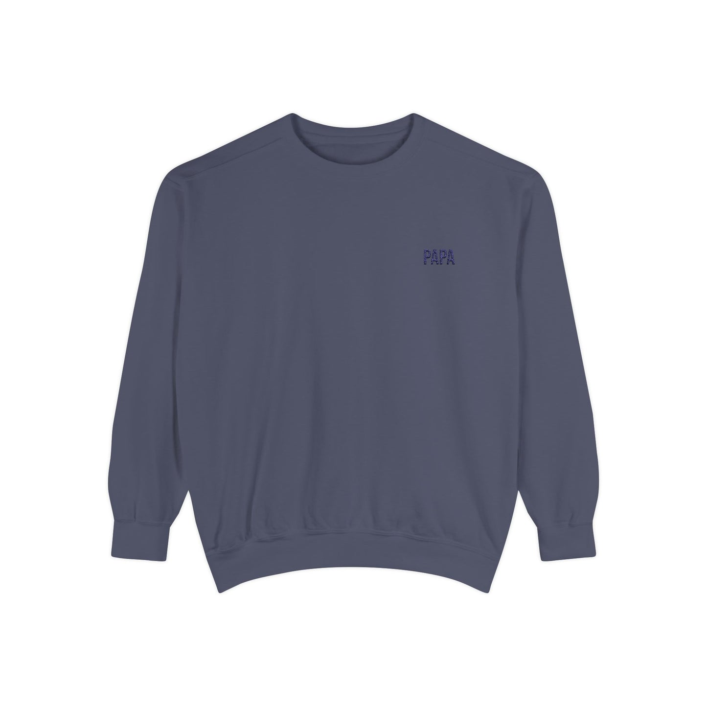 Papa Embroidered Sweatshirt | Garment-Dyed Crewneck, Grandpa Sweatshirt Style