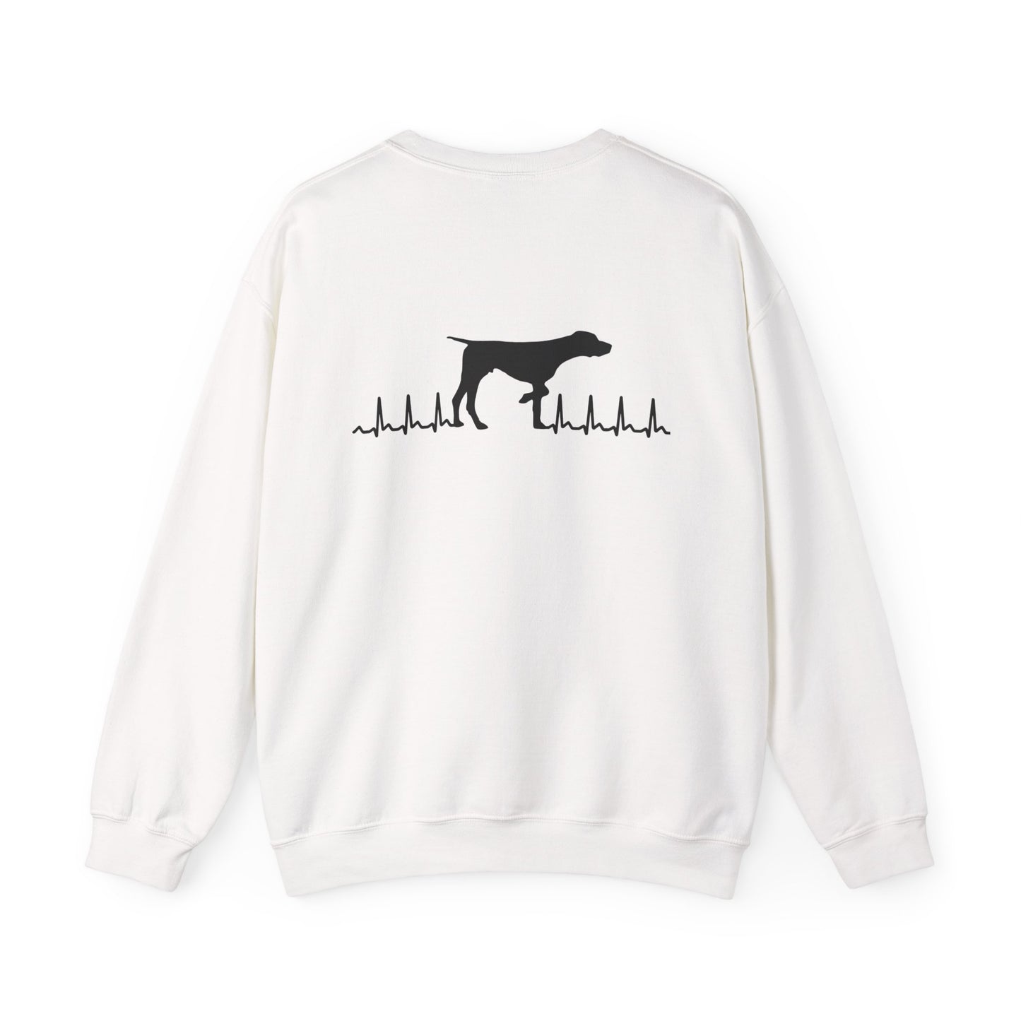 Meyers Mo River Vizslas Sweatshirt Vizsla silhouette heartbeat