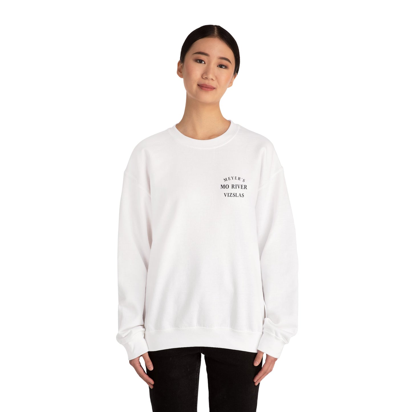 Meyers Mo River Vizslas Sweatshirt Vizsla silhouette heartbeat