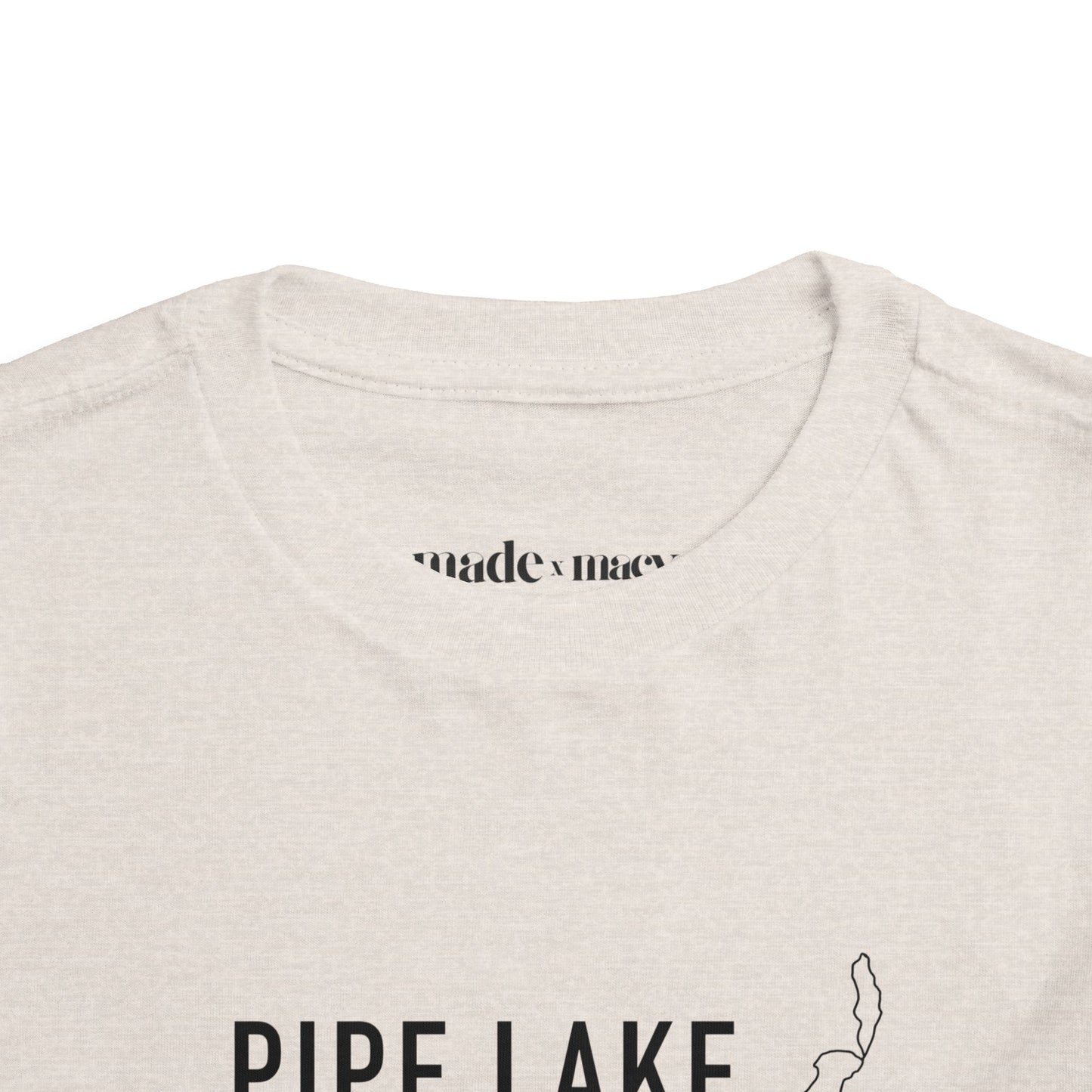 Pipe Lake Wisconsin Kids Tee | Fishing Silhouette Toddler Shirt