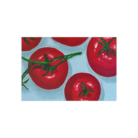 Taste of Summer: Vibrant Tomato Art Postcards, Artwork for Kitchen Decor, Unique Gifts for Art Lovers, Stationery for Foodies, Perfect for Collecting