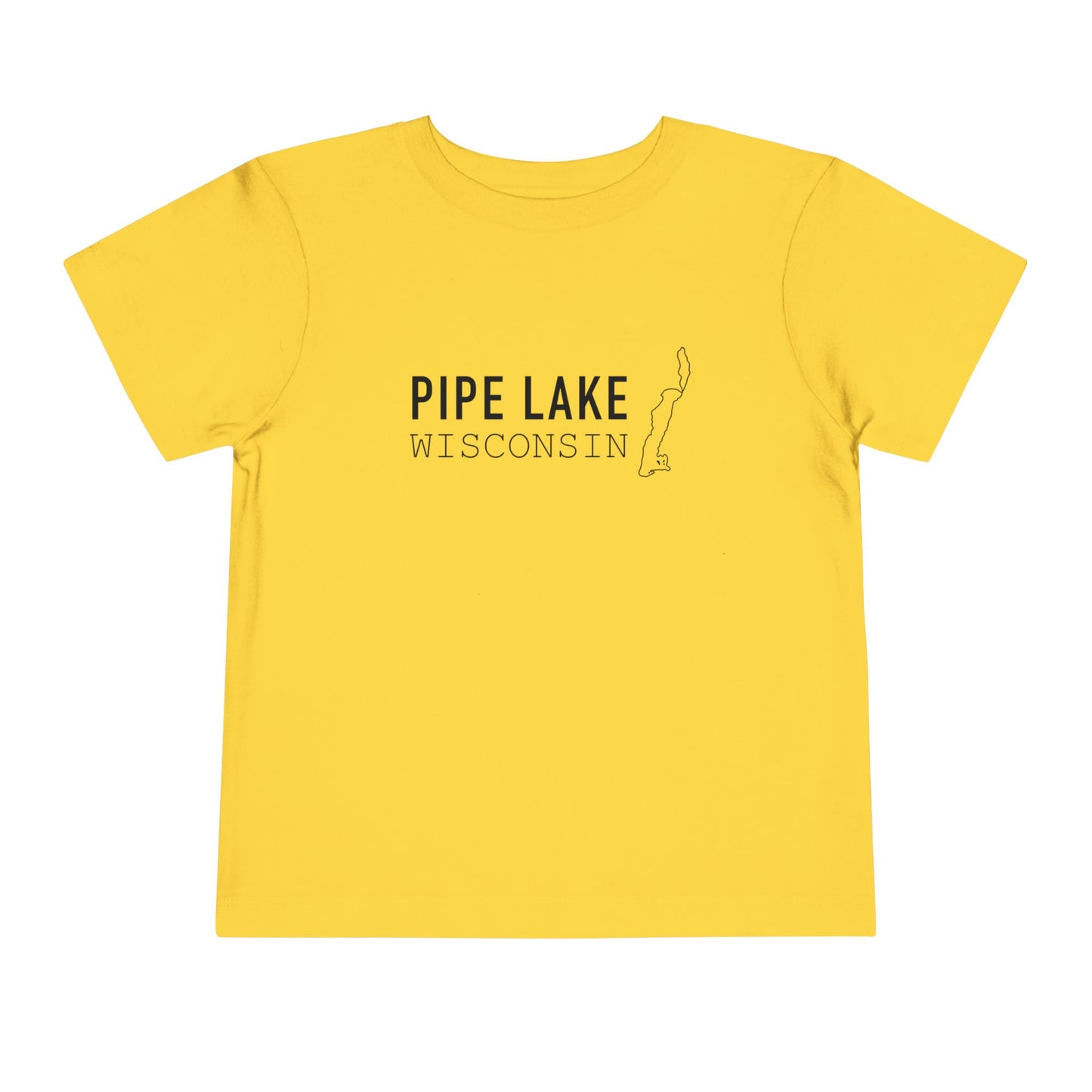 Pipe Lake Wisconsin Kids Tee | Fishing Silhouette Toddler Shirt