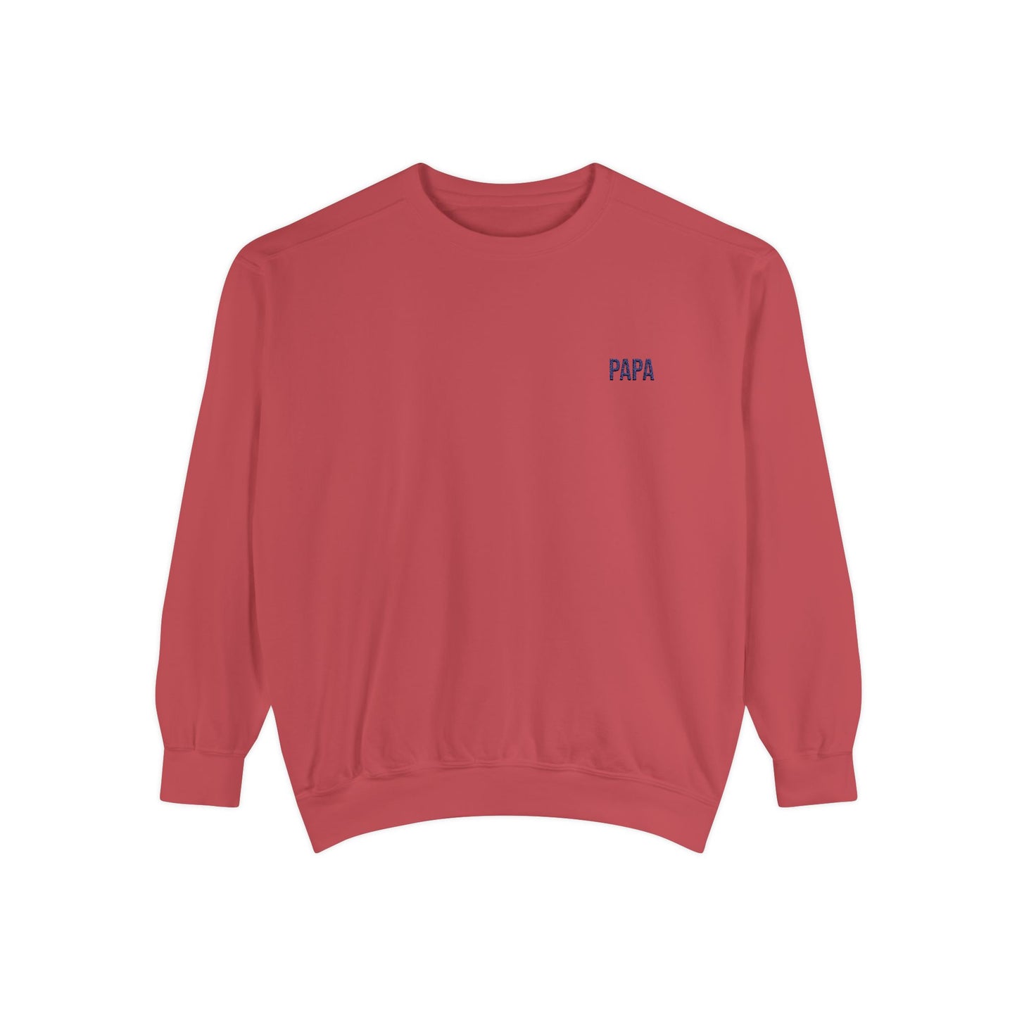 Papa Embroidered Sweatshirt | Garment-Dyed Crewneck, Grandpa Sweatshirt Style