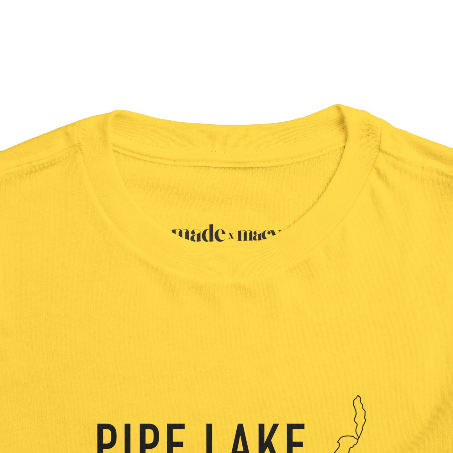 Pipe Lake Wisconsin Kids Tee | Fishing Silhouette Toddler Shirt