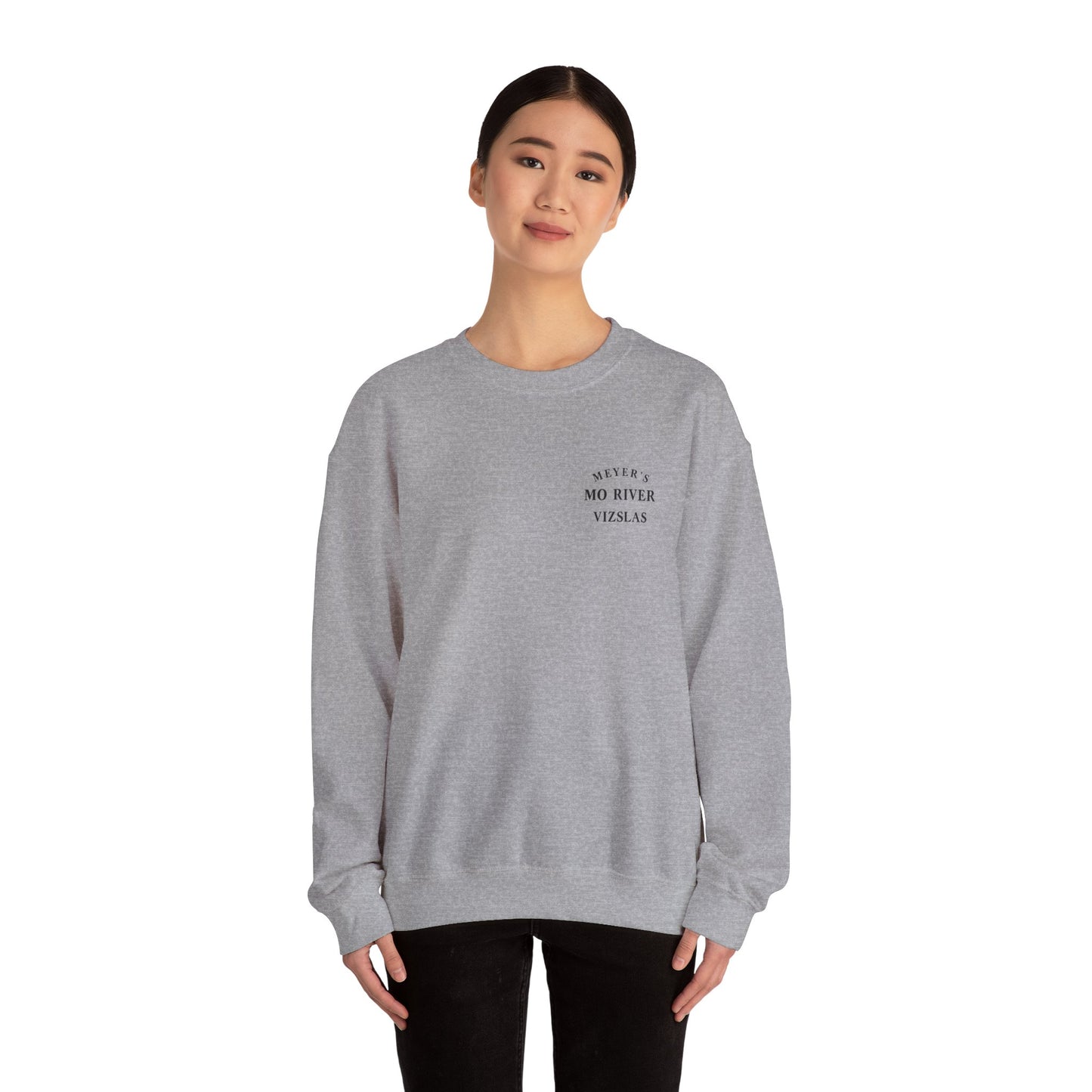 Meyers Mo River Vizslas Sweatshirt Vizsla silhouette heartbeat