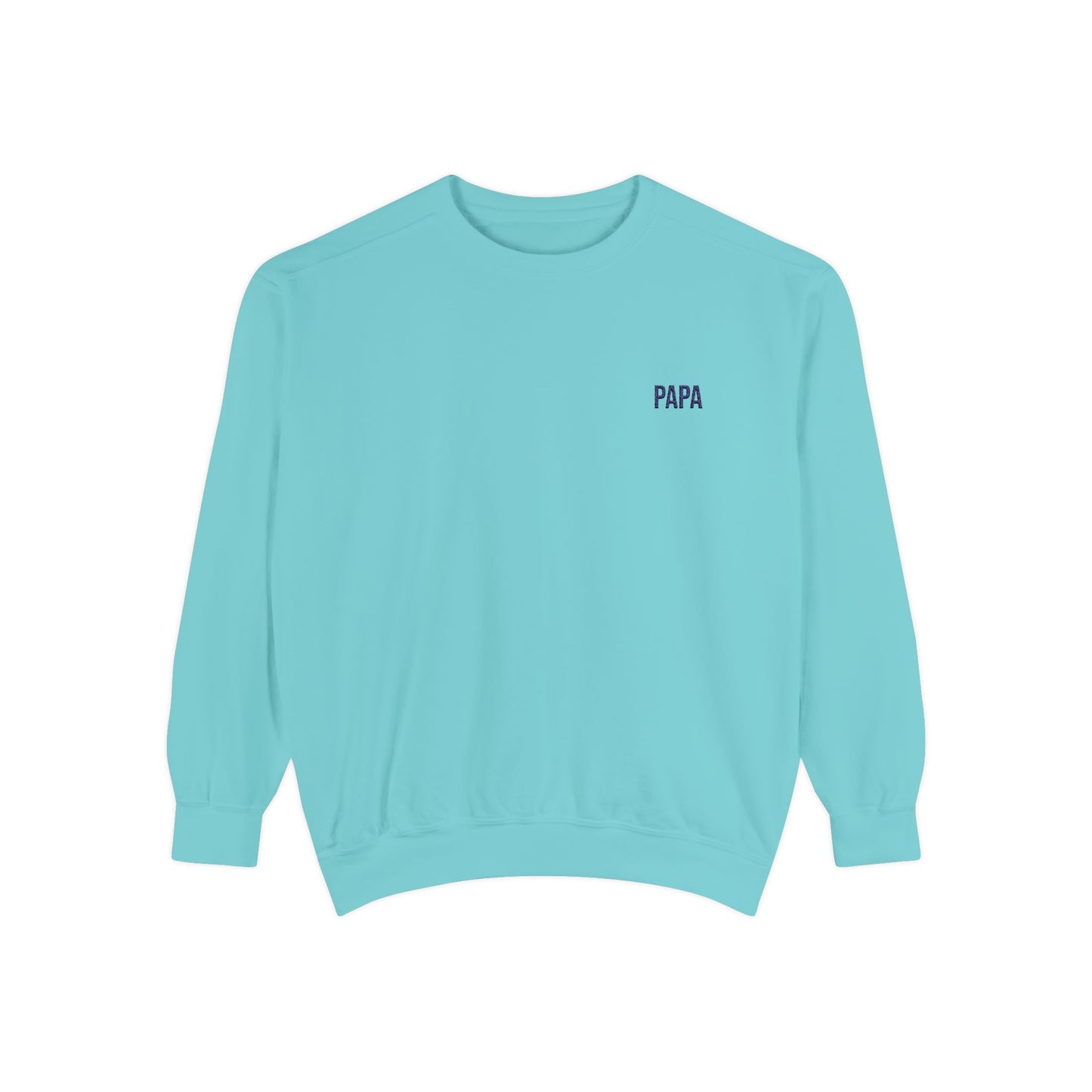 Papa Embroidered Sweatshirt | Garment-Dyed Crewneck, Grandpa Sweatshirt Style