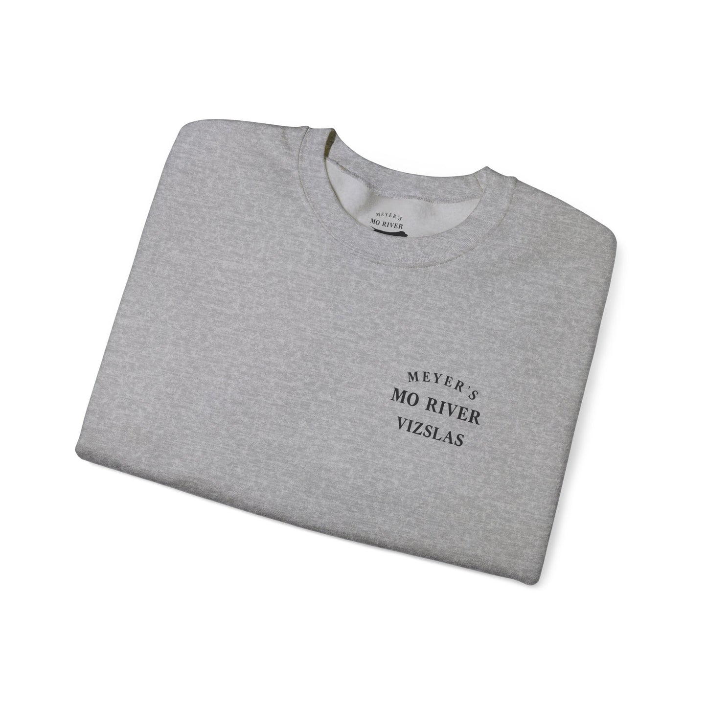 Meyers Mo River Vizslas Sweatshirt Vizsla silhouette heartbeat