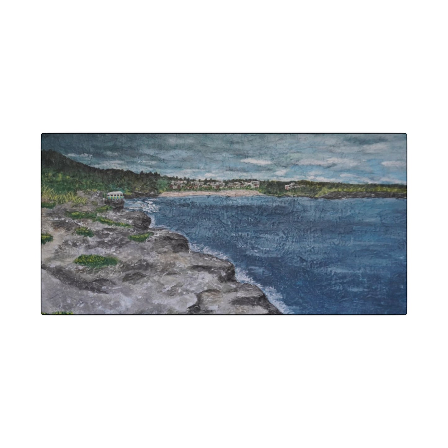 Coogee Beach - Coastal Art Canvas Print, Wall Decor for Beach Lovers, Landscape Artwork for Home, Gift for Ocean Enthusiasts, Seaside Aesthetic