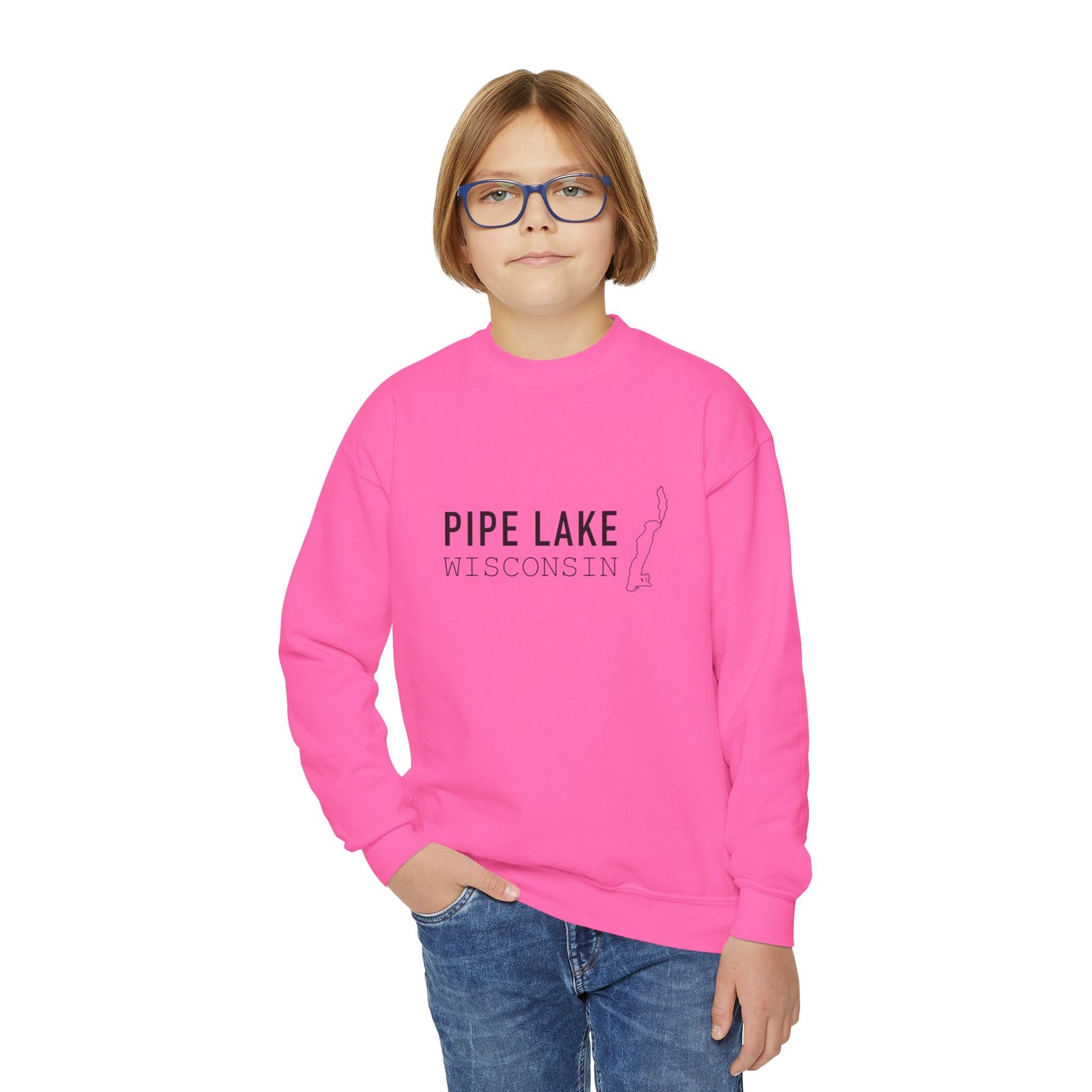 Pipe Lake Wisconsin Crewneck Sweatshirt | Youth
