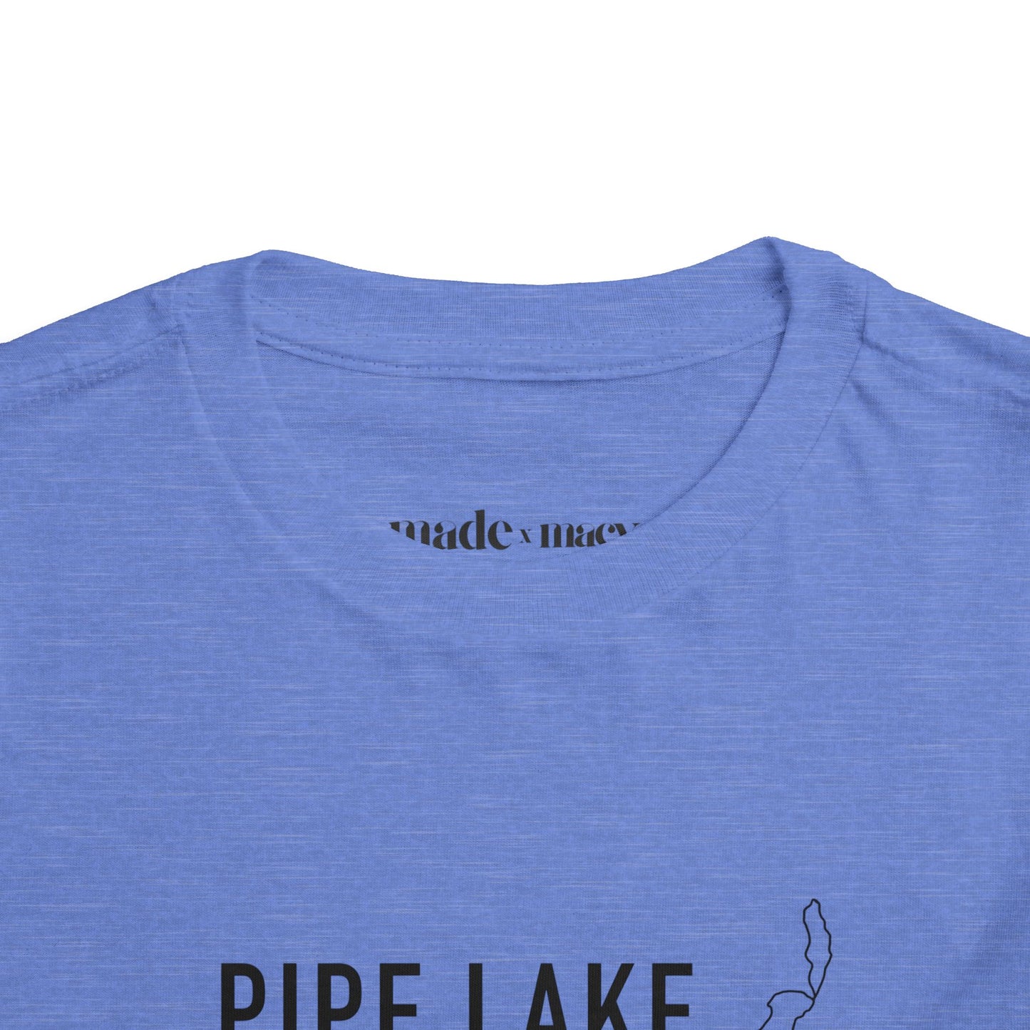 Pipe Lake Wisconsin Kids Tee | Fishing Silhouette Toddler Shirt