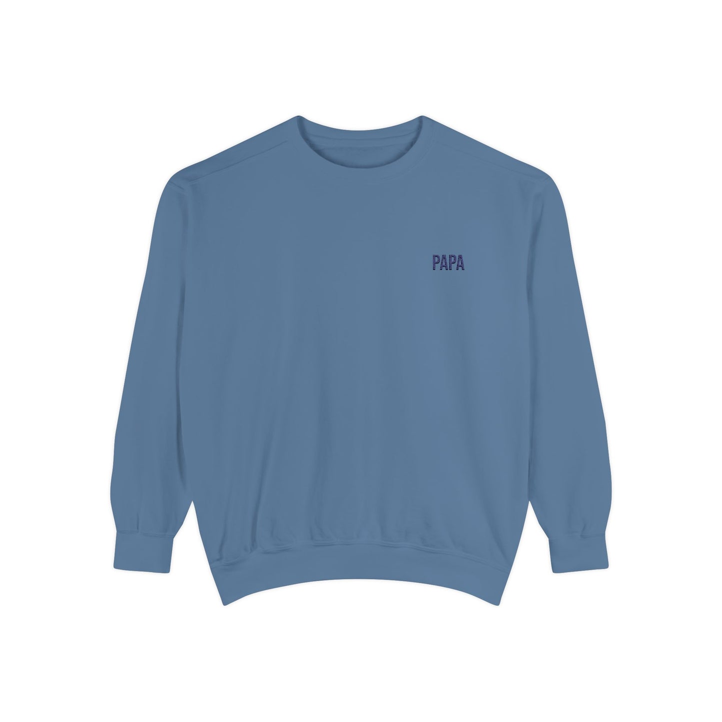 Papa Embroidered Sweatshirt | Garment-Dyed Crewneck, Grandpa Sweatshirt Style