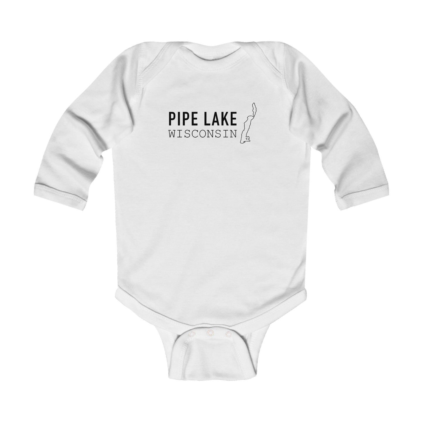 Pipe Lake Wisconsin baby bodysuit | Infant Long Sleeve Bodysuit