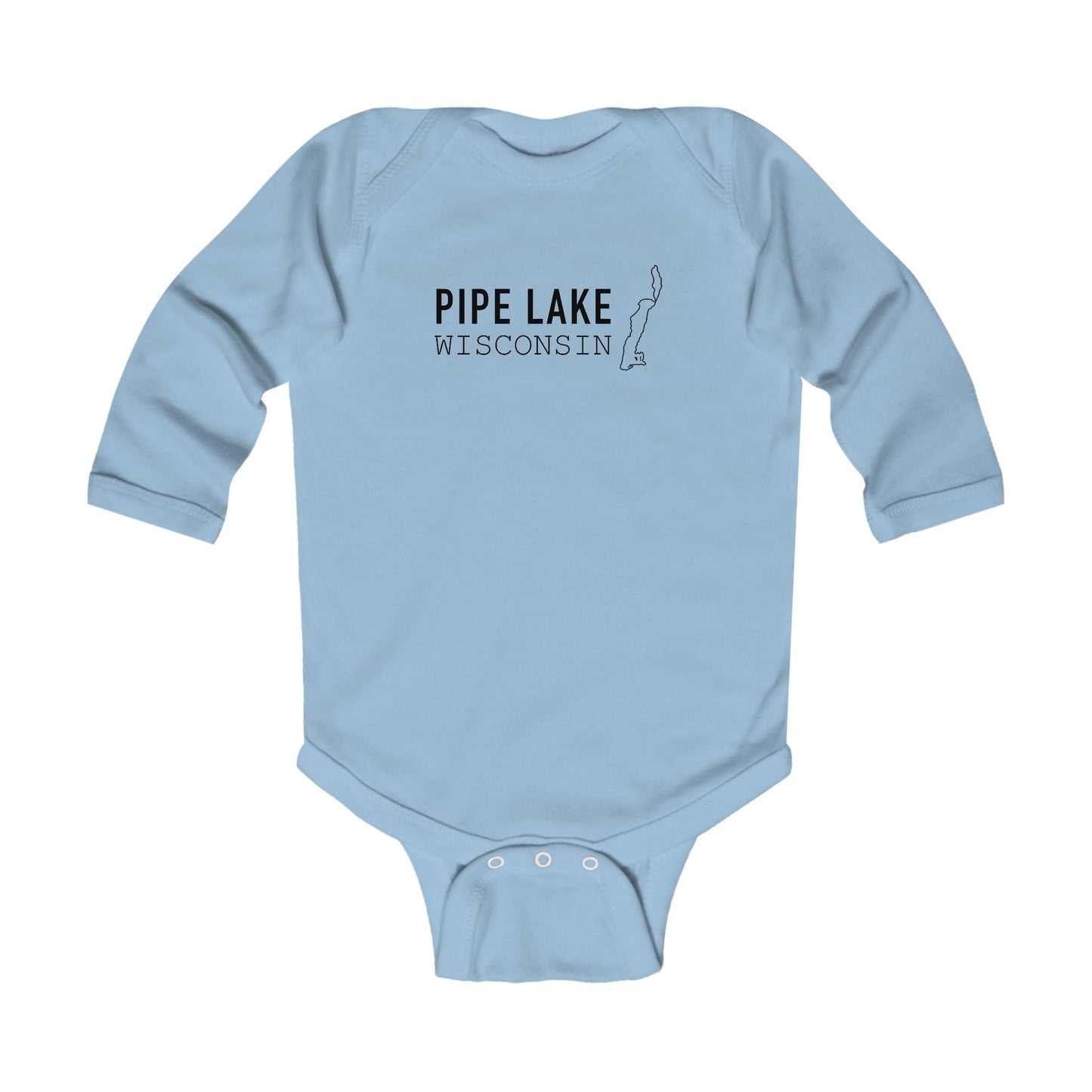 Pipe Lake Wisconsin baby bodysuit | Infant Long Sleeve Bodysuit