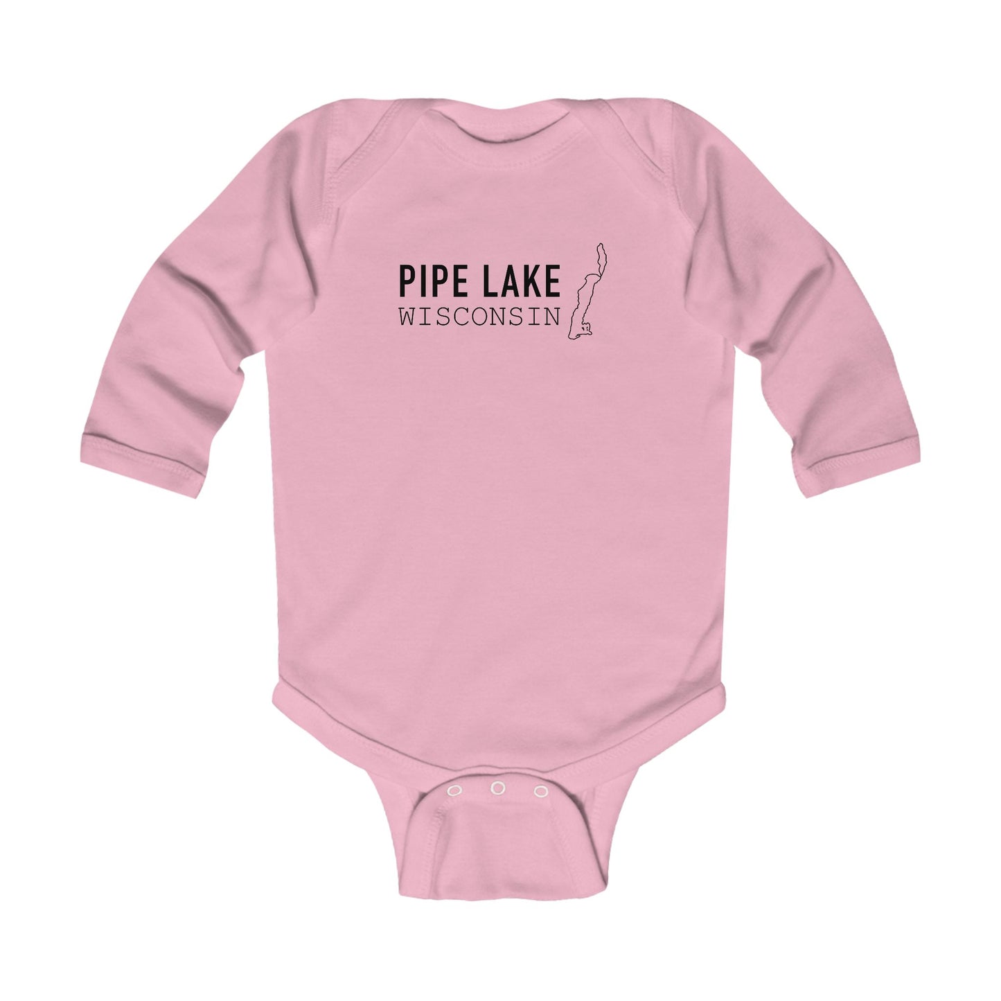 Pipe Lake Wisconsin baby bodysuit | Infant Long Sleeve Bodysuit