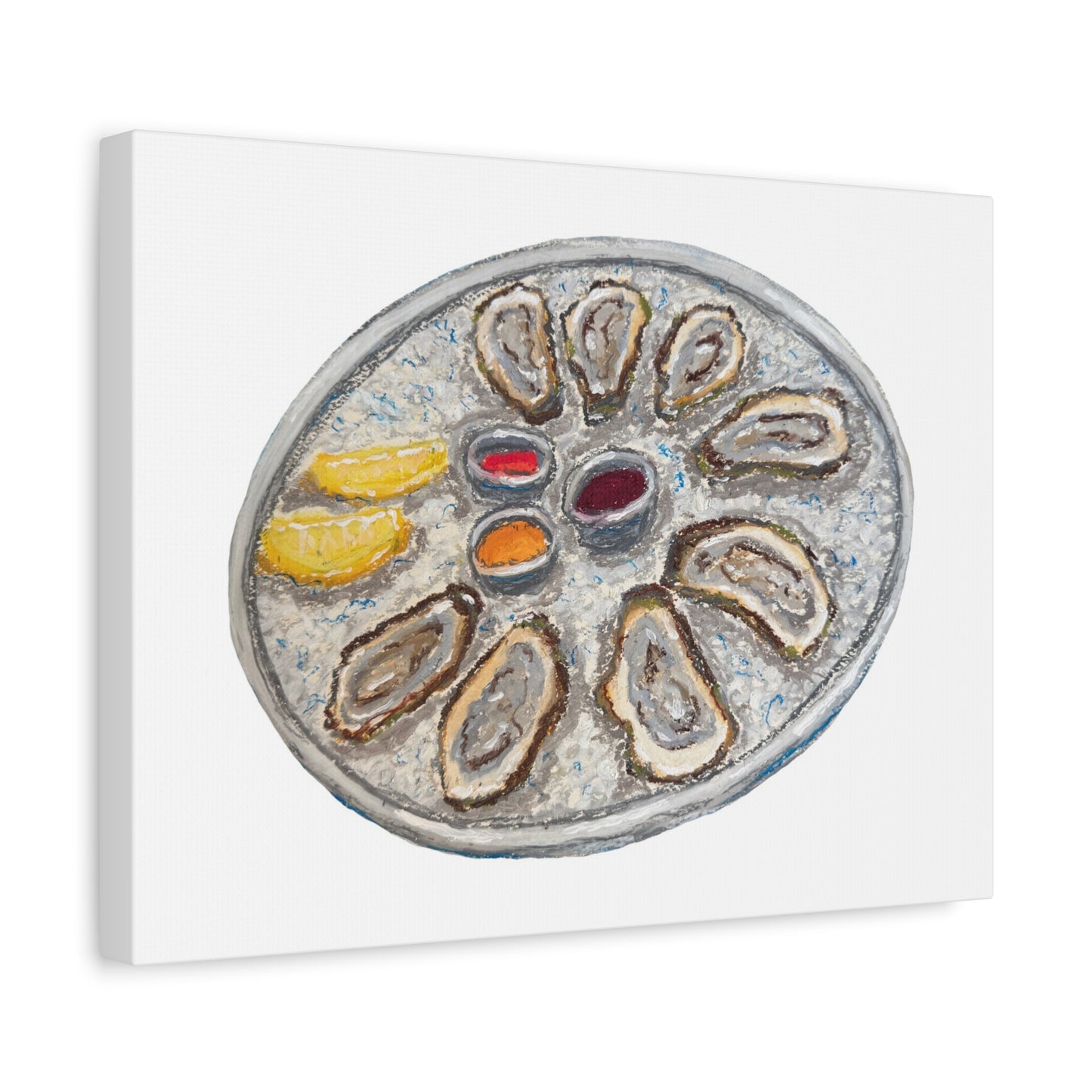 Oysters for Dinner | Canvas, Beach House Decor, Seafood Wall Art, Nautical Home Decor, Unique Kitchen Gift, Coastal Living Accents