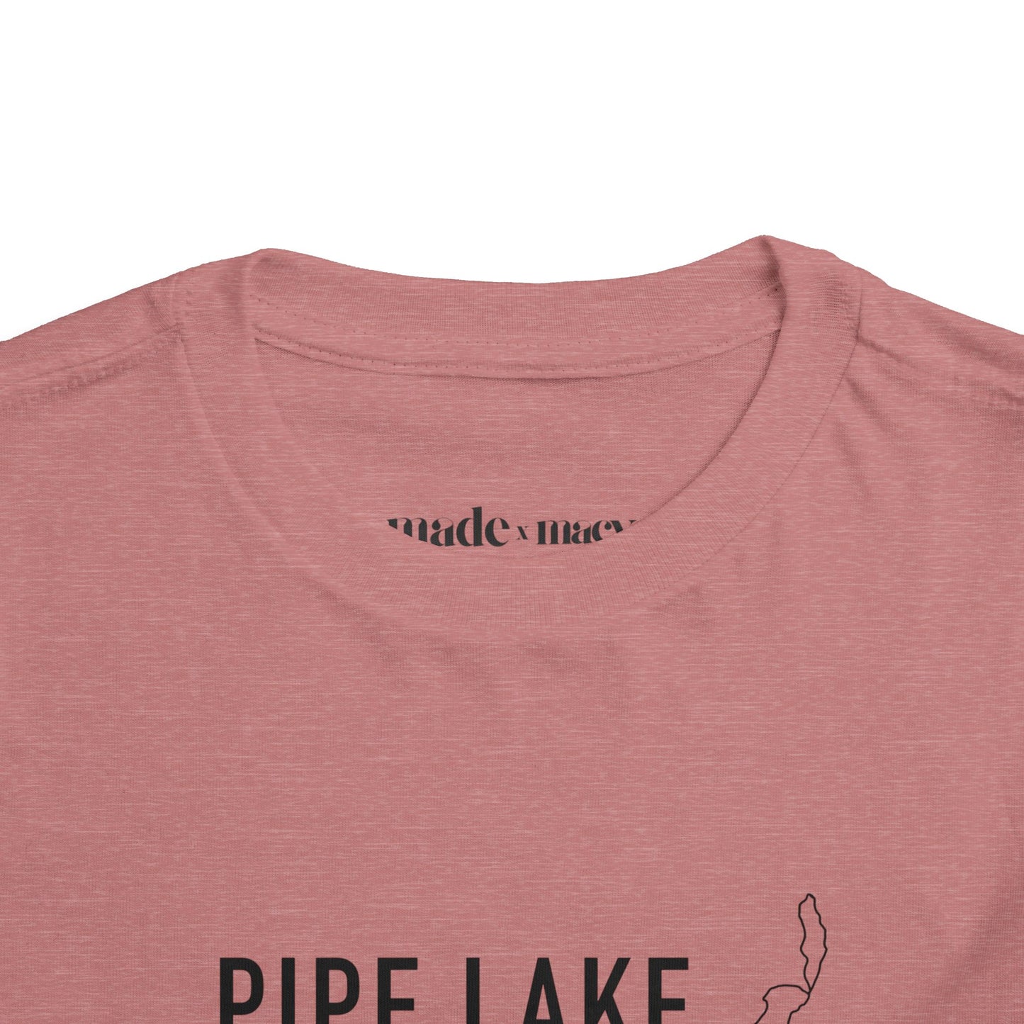 Pipe Lake Wisconsin Kids Tee | Fishing Silhouette Toddler Shirt
