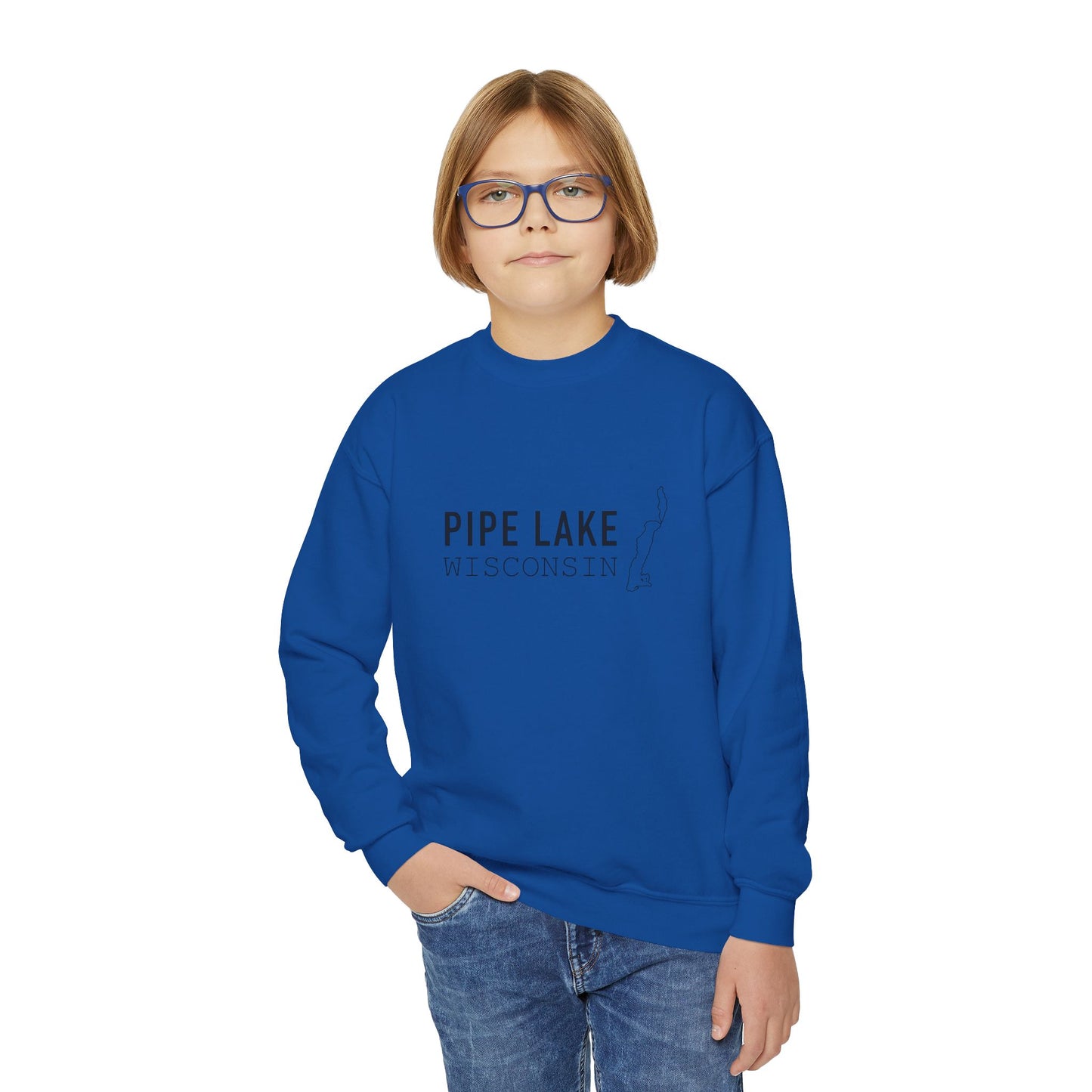 Pipe Lake Wisconsin Crewneck Sweatshirt | Youth