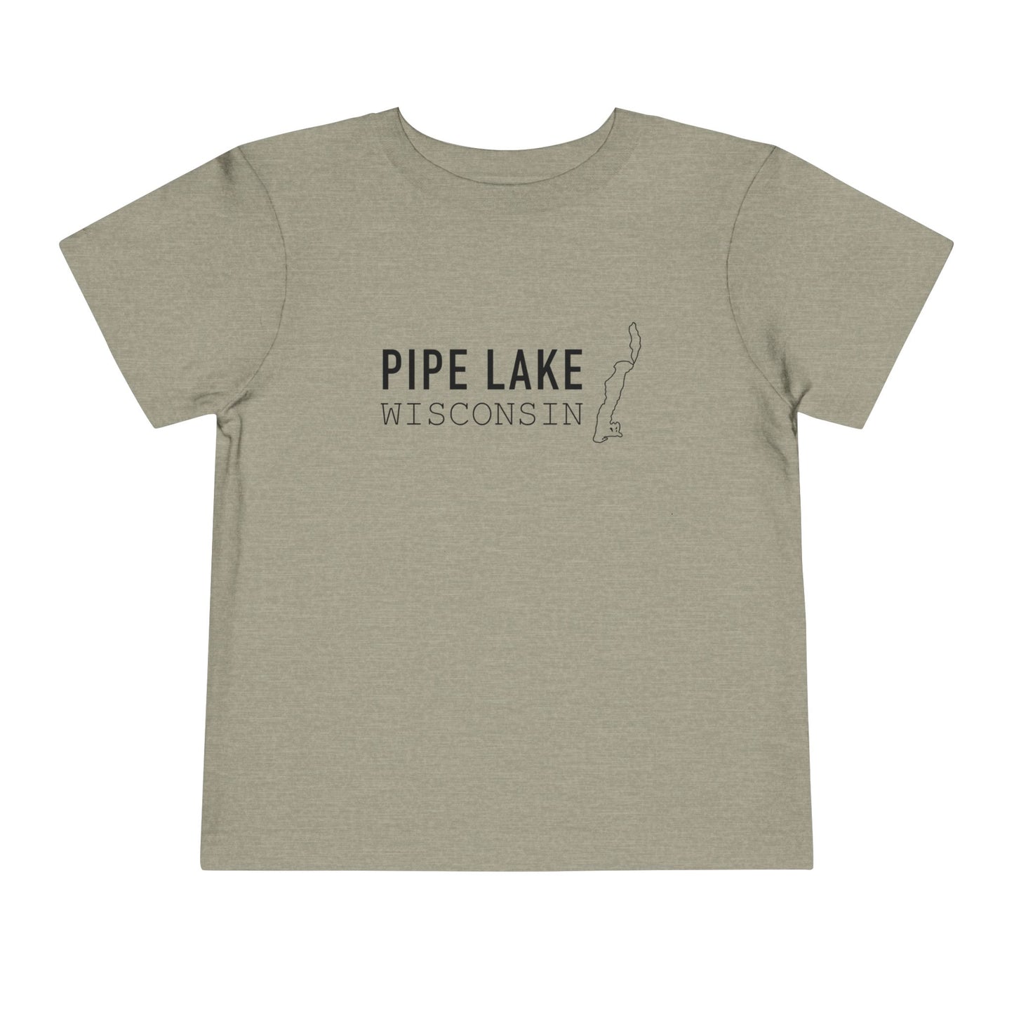 Pipe Lake Wisconsin Kids Tee | Fishing Silhouette Toddler Shirt