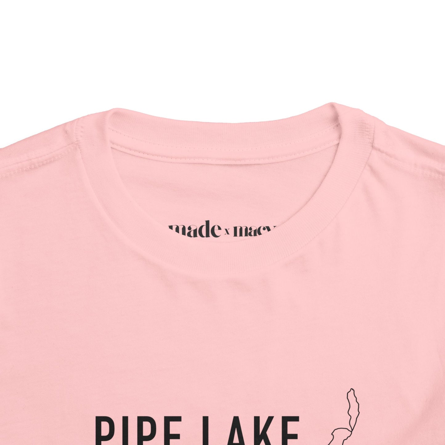 Pipe Lake Wisconsin Kids Tee | Fishing Silhouette Toddler Shirt