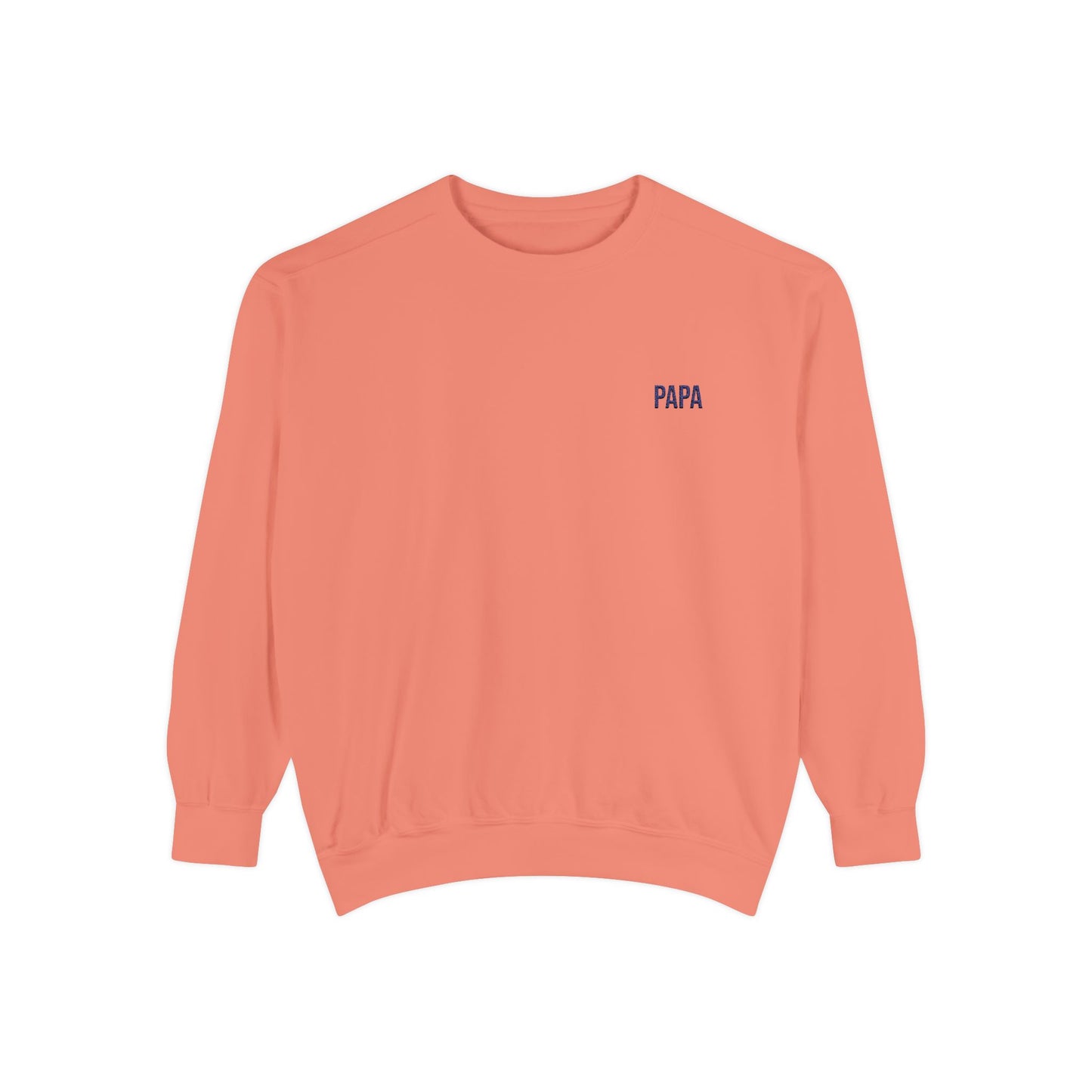 Papa Embroidered Sweatshirt | Garment-Dyed Crewneck, Grandpa Sweatshirt Style