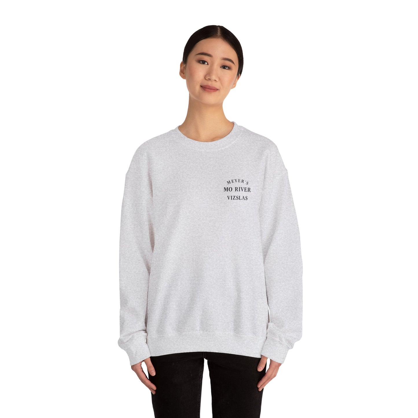 Meyers Mo River Vizslas Sweatshirt Vizsla silhouette heartbeat