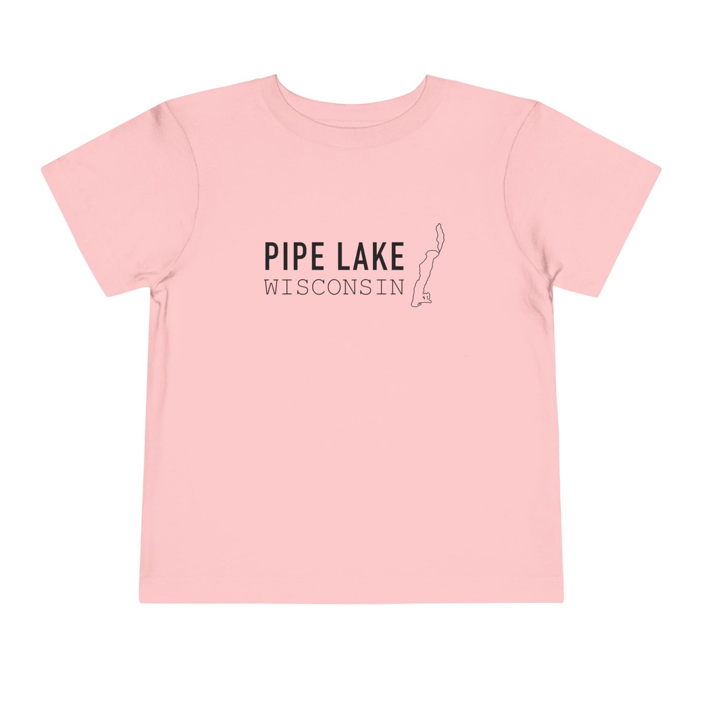 Pipe Lake Wisconsin Kids Tee | Fishing Silhouette Toddler Shirt