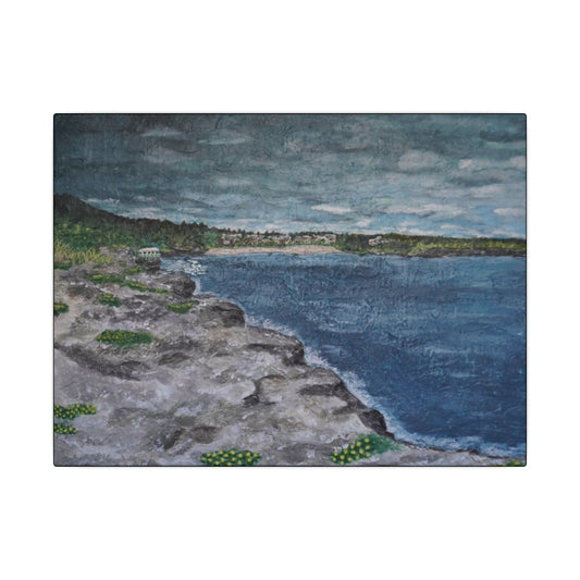 Coogee Beach - Coastal Art Canvas Print, Wall Decor for Beach Lovers, Landscape Artwork for Home, Gift for Ocean Enthusiasts, Seaside Aesthetic