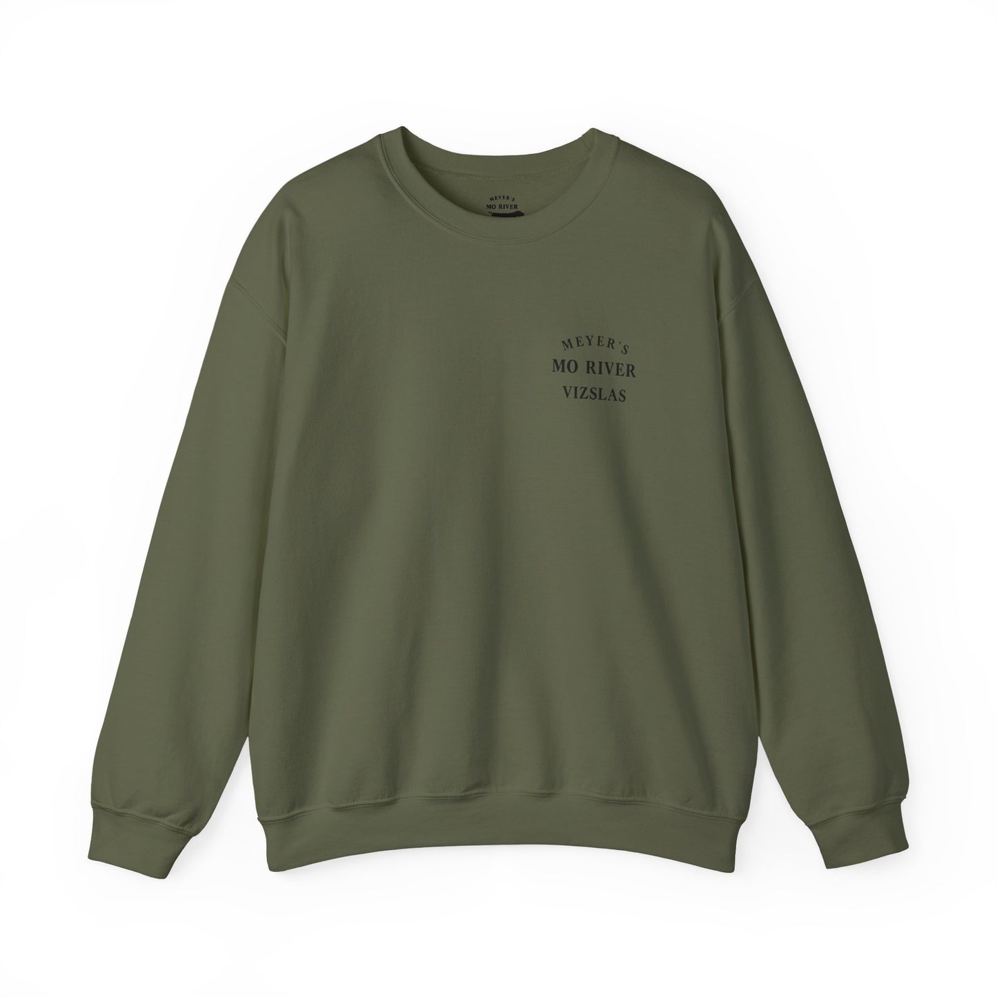 Meyers Mo River Vizslas Sweatshirt Vizsla silhouette heartbeat
