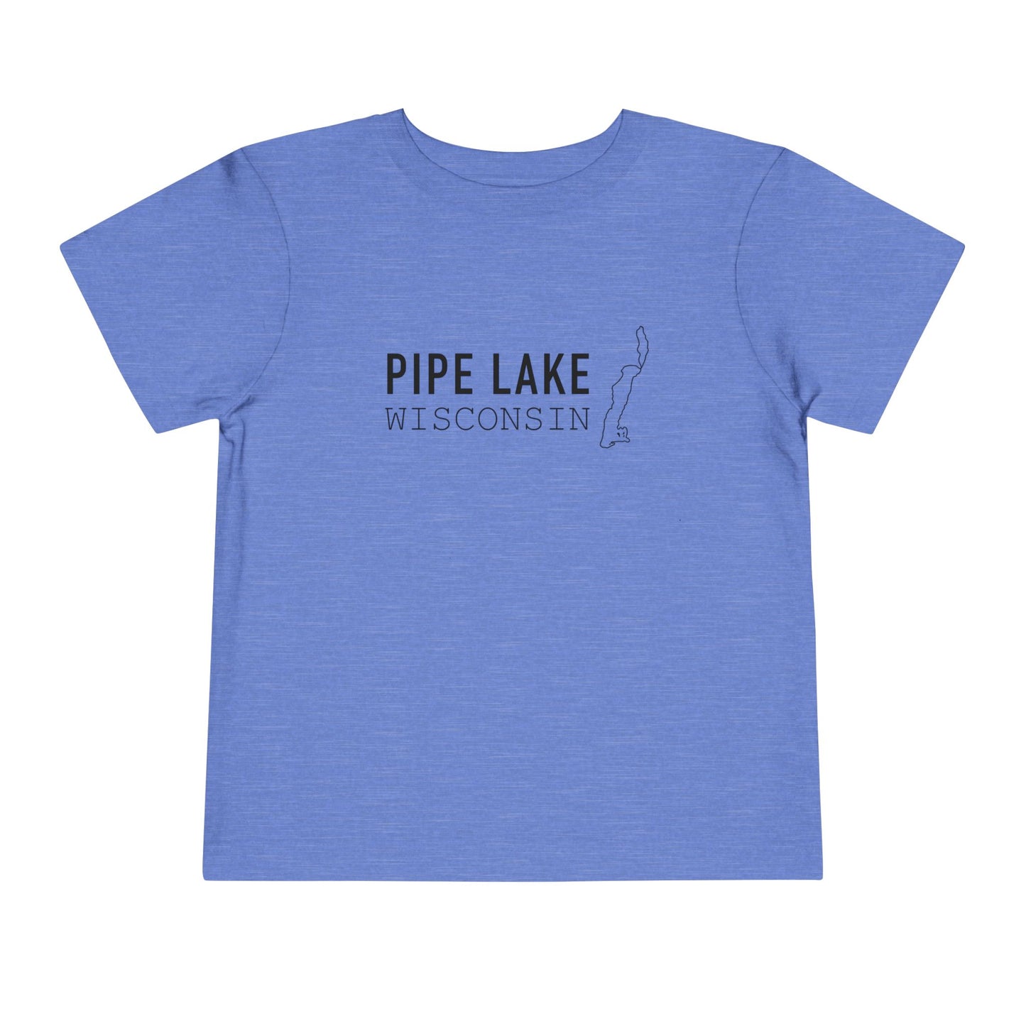 Pipe Lake Wisconsin Kids Tee | Fishing Silhouette Toddler Shirt