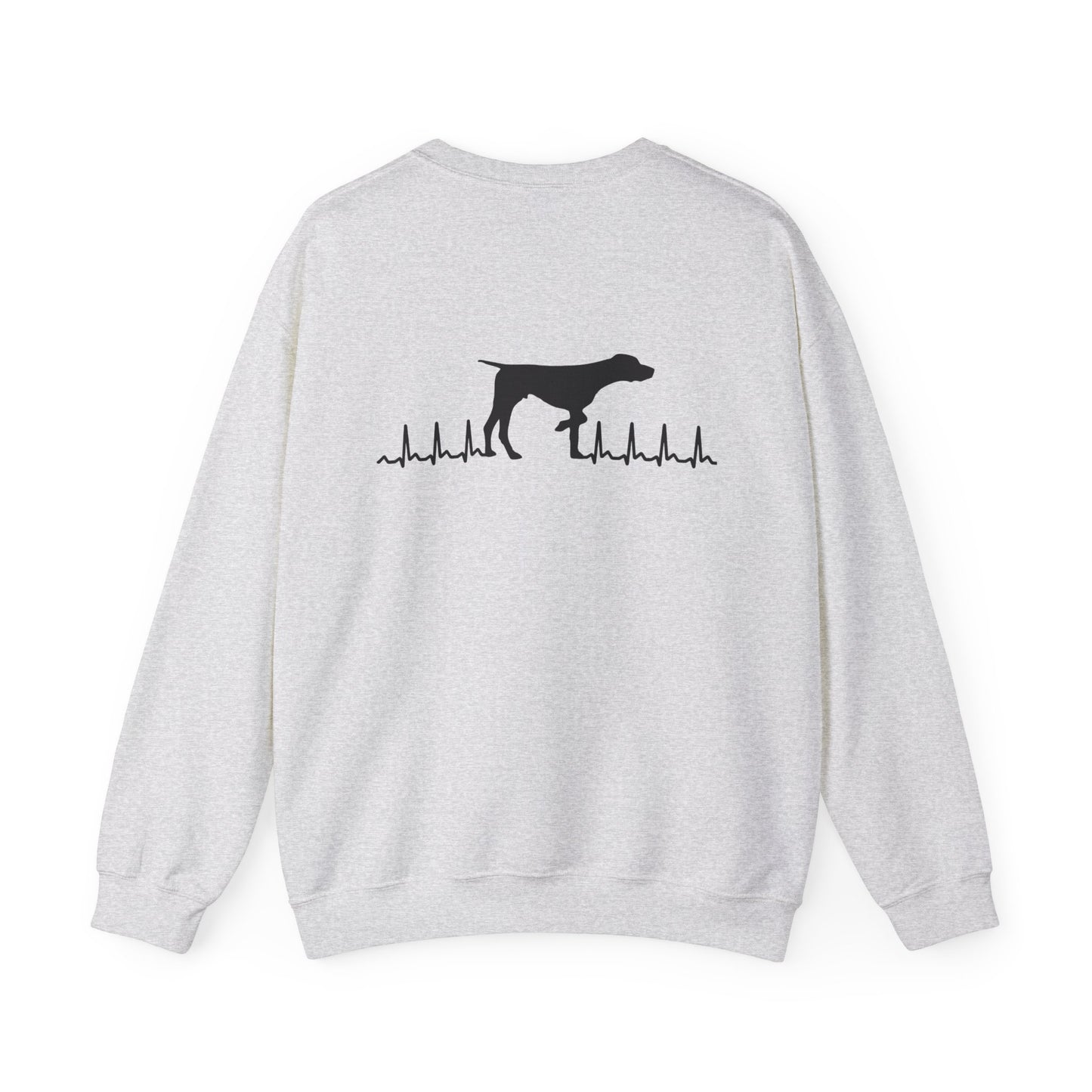 Meyers Mo River Vizslas Sweatshirt Vizsla silhouette heartbeat