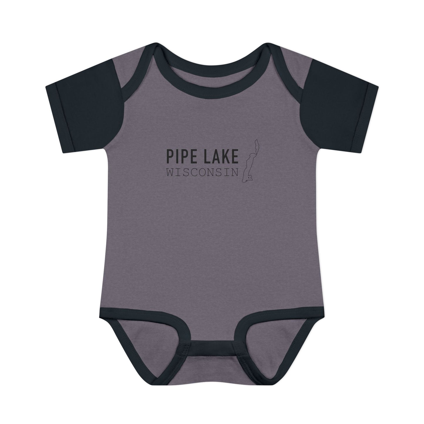 Pipe Lake Wisconsin baby bodysuit | Infant onesie with lake outline