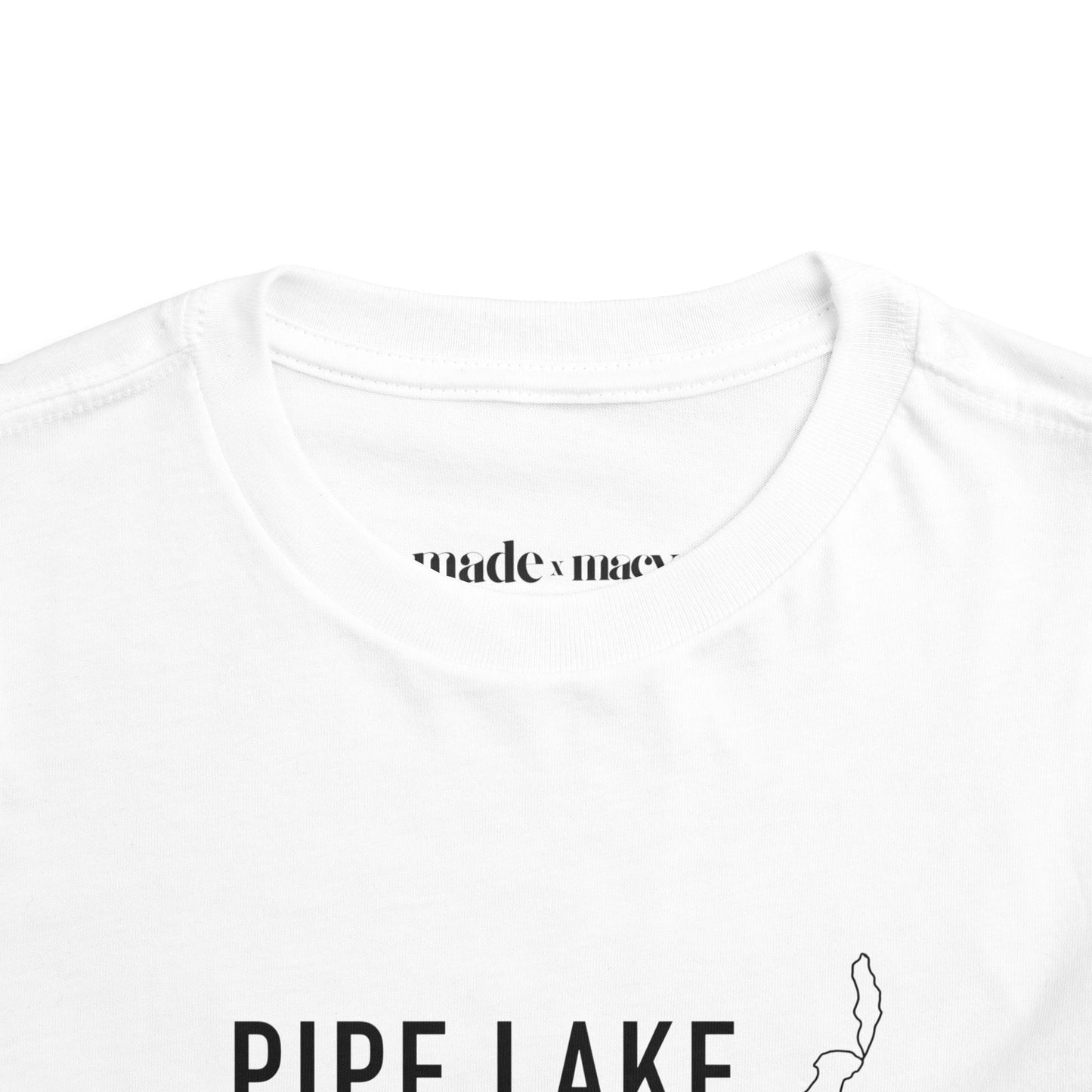 Pipe Lake Wisconsin Kids Tee | Fishing Silhouette Toddler Shirt