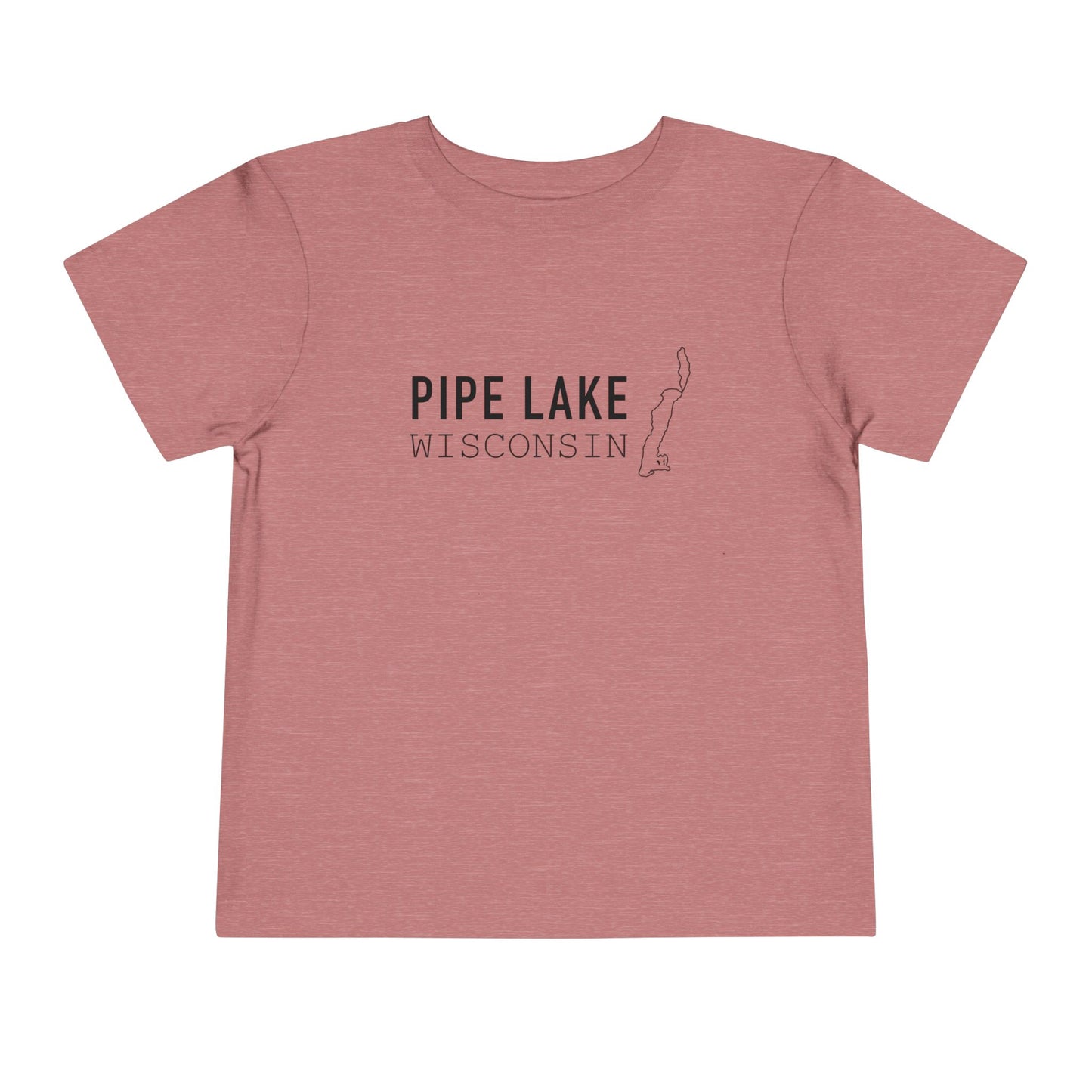 Pipe Lake Wisconsin Kids Tee | Fishing Silhouette Toddler Shirt