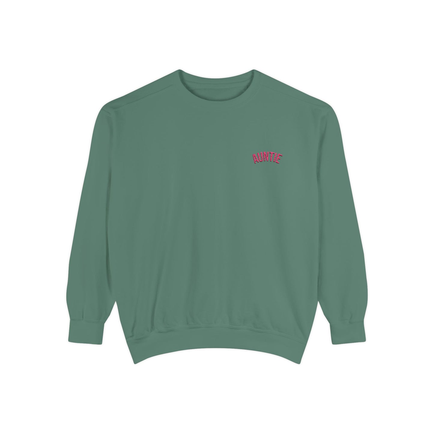 Auntie Sweatshirt | Garment-Dyed Crewneck, Mom Auntie Sweatshirt Style
