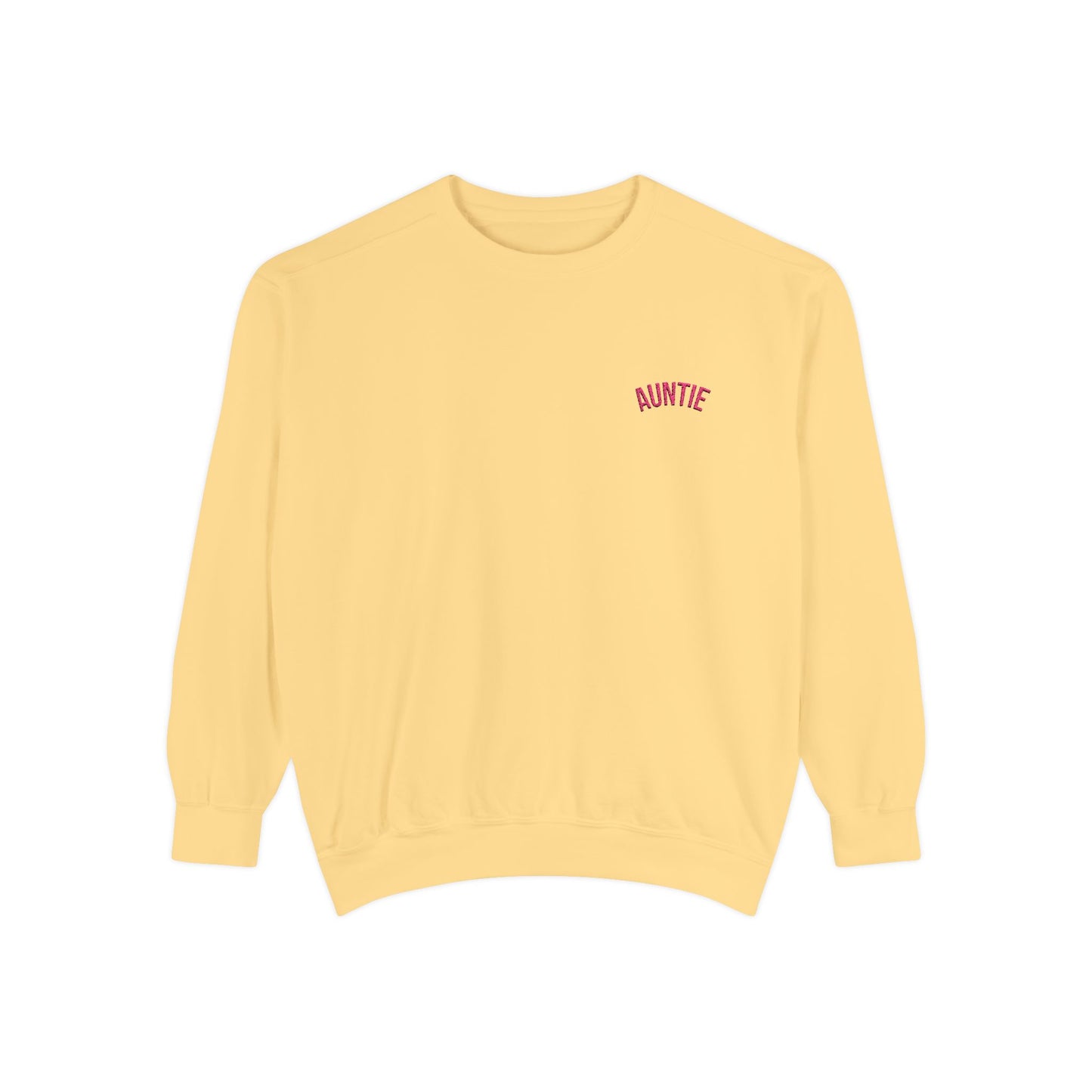 Auntie Sweatshirt | Garment-Dyed Crewneck, Mom Auntie Sweatshirt Style