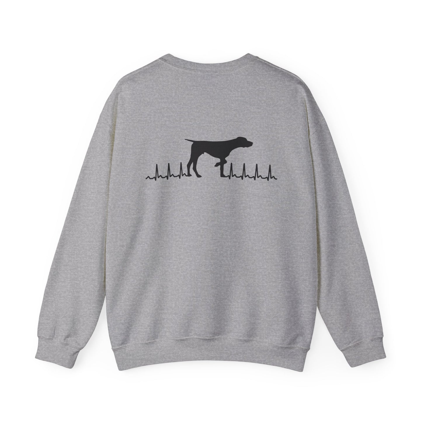 Meyers Mo River Vizslas Sweatshirt Vizsla silhouette heartbeat